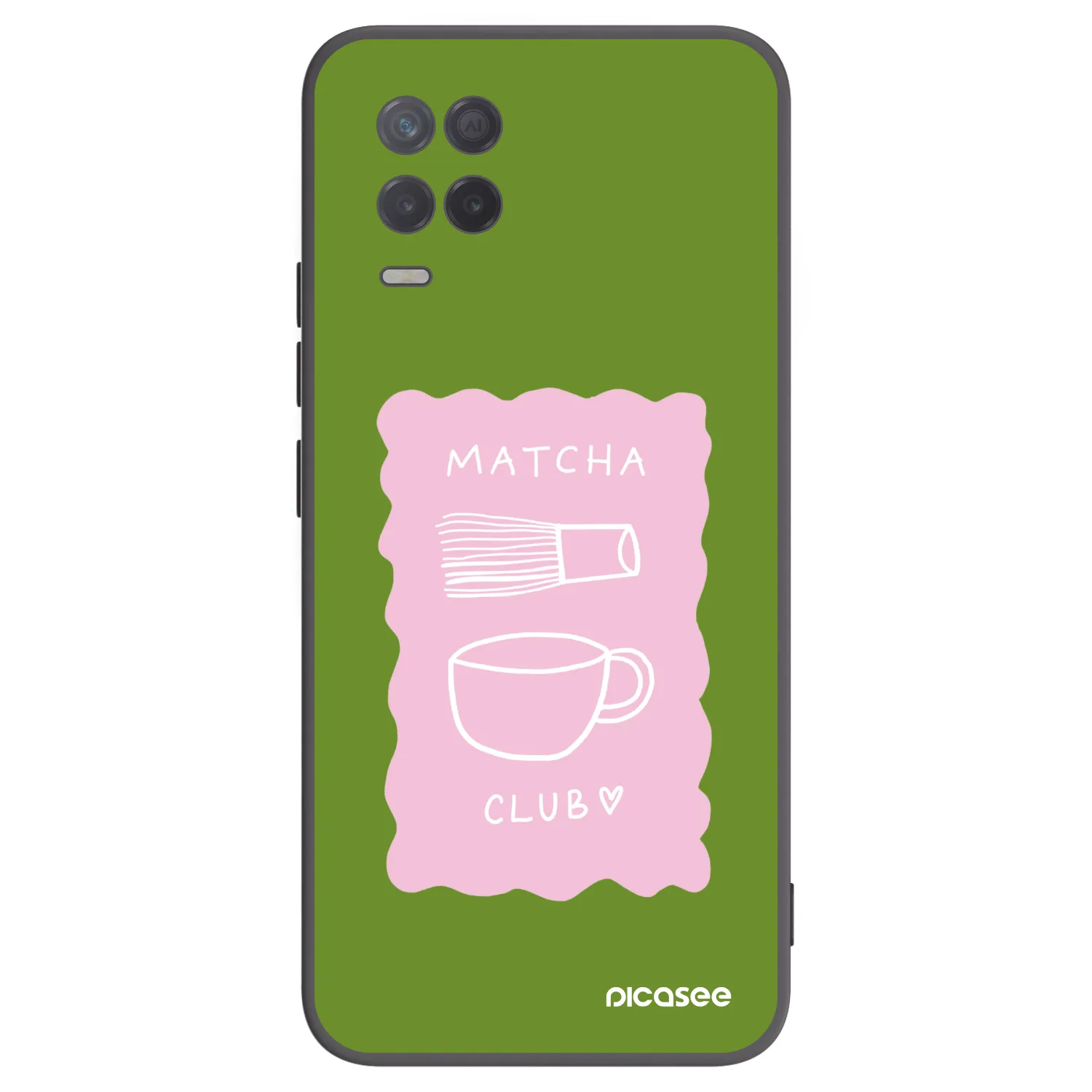 Picasee Μαύρη θήκη σιλικόνης για Realme 8 5G - Matcha club