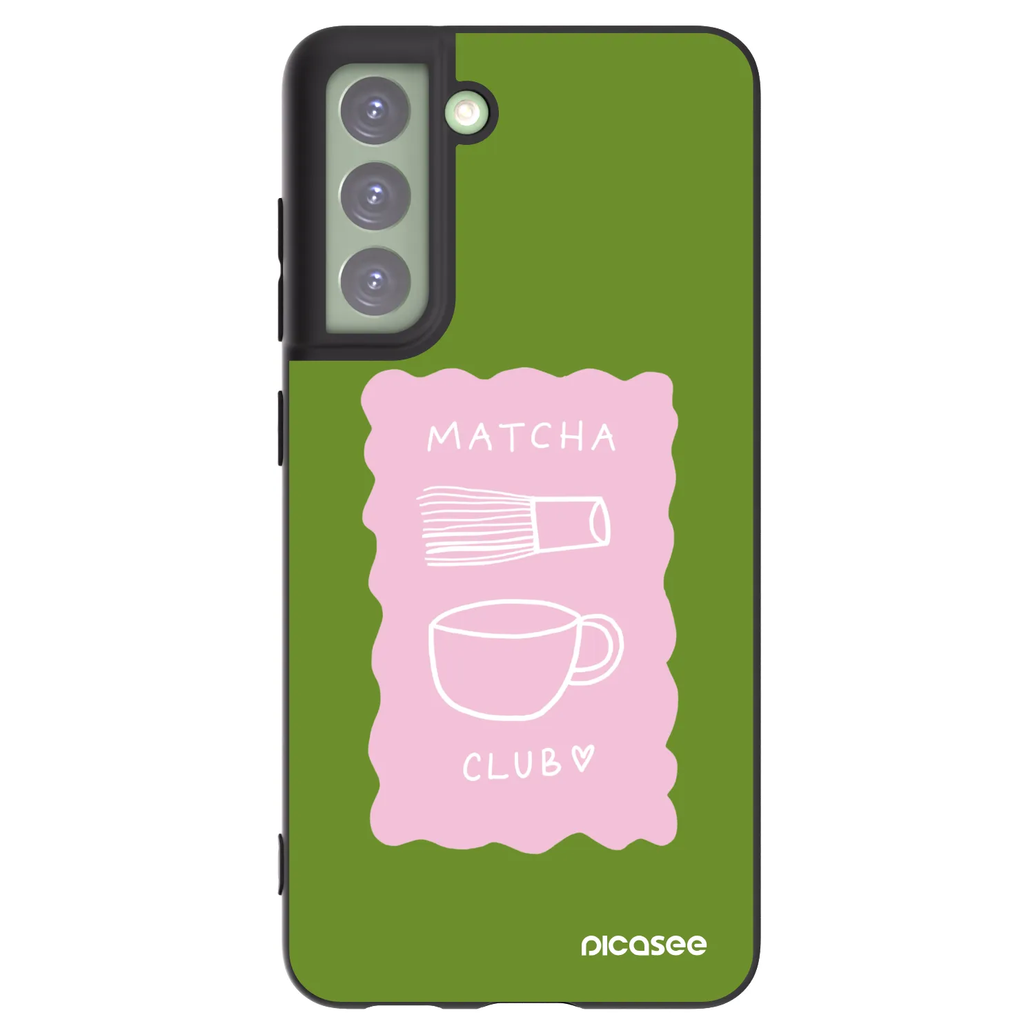Picasee Μαύρη θήκη σιλικόνης για Samsung Galaxy S21 FE 5G - Matcha club