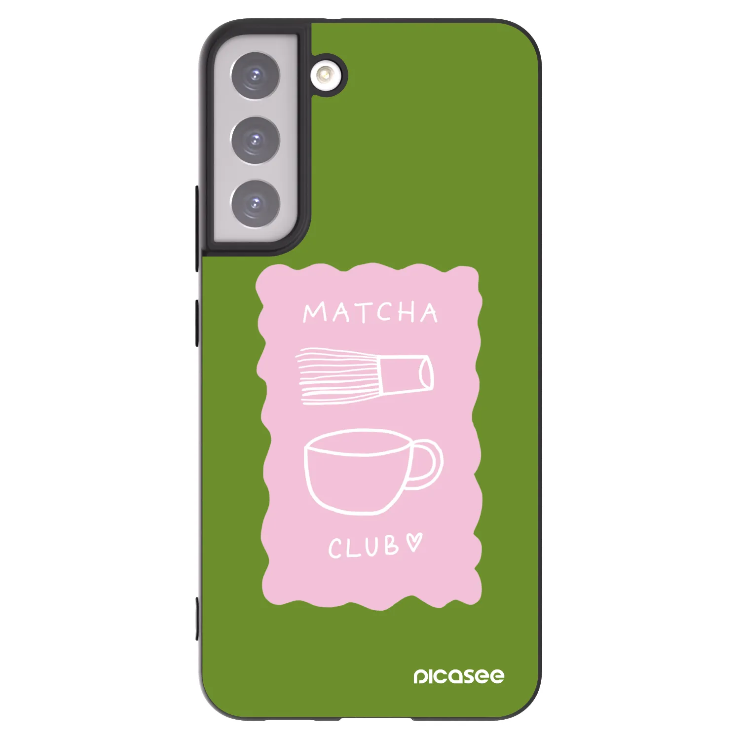 Picasee Μαύρη θήκη σιλικόνης για Samsung Galaxy S22+ 5G - Matcha club