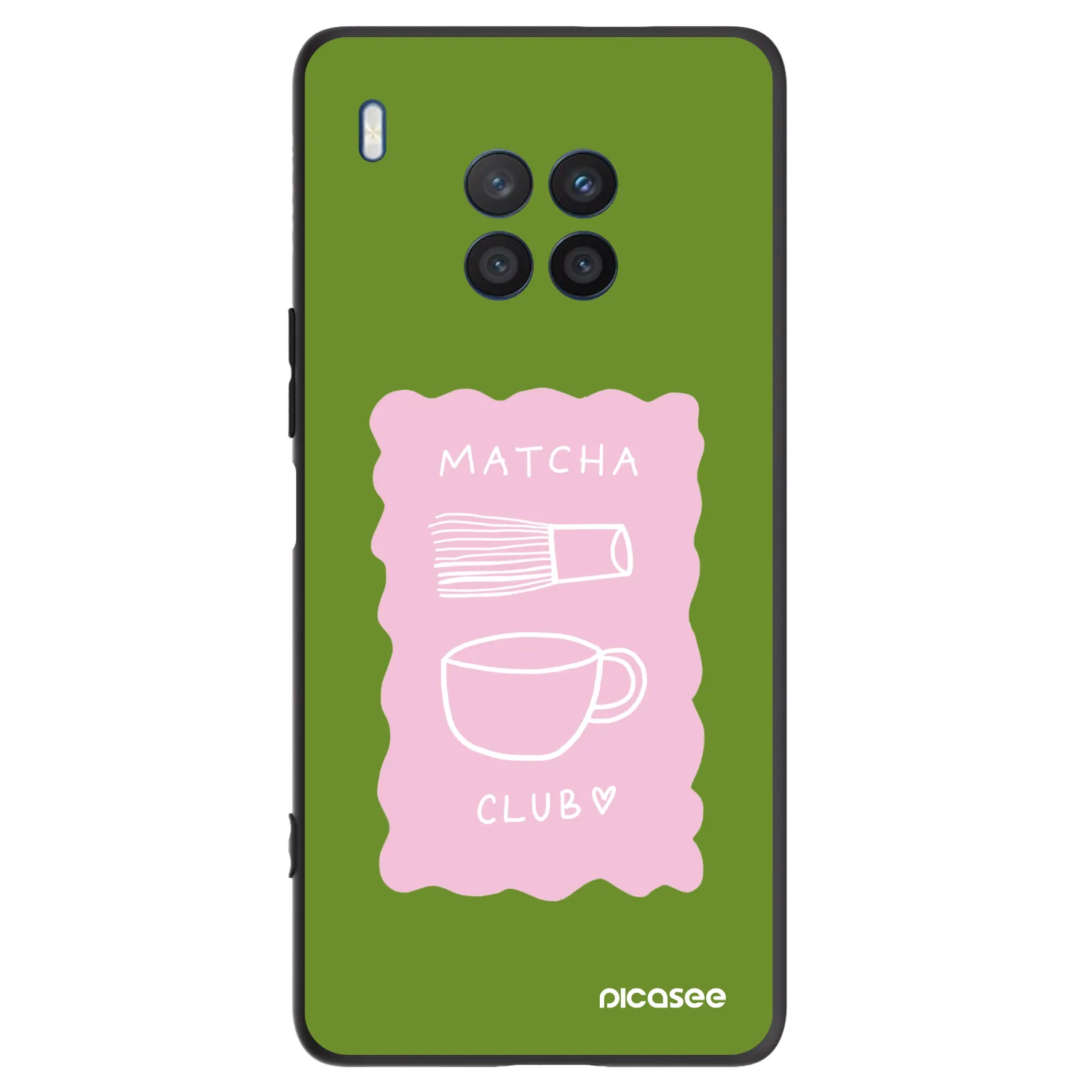 Picasee Μαύρη θήκη σιλικόνης για Honor 50 Lite - Matcha club