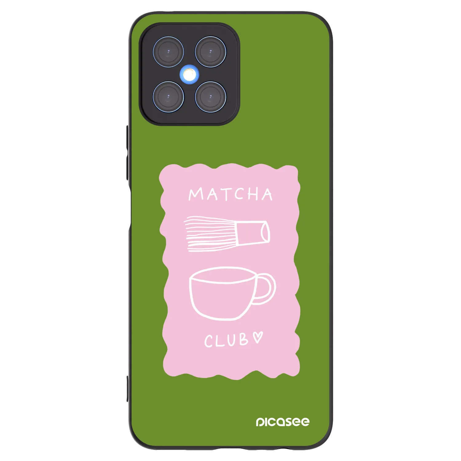 Picasee Μαύρη θήκη σιλικόνης για Honor X8 4G - Matcha club