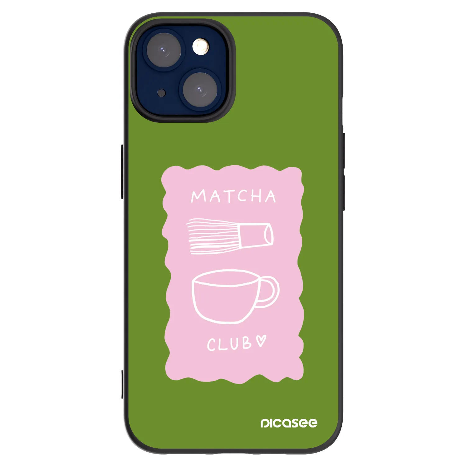 Picasee Μαύρη θήκη σιλικόνης για Apple iPhone 14 - Matcha club