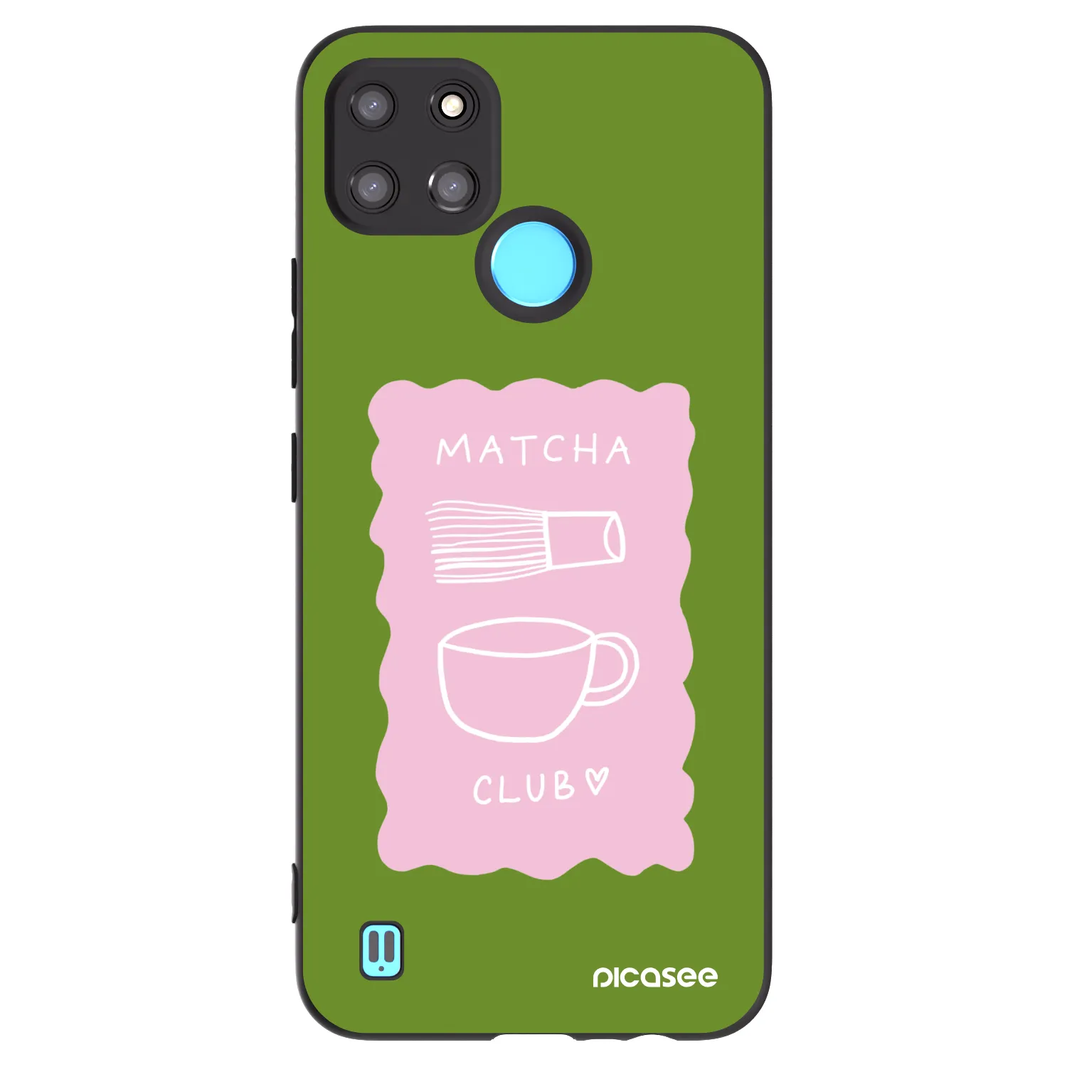 Picasee Μαύρη θήκη σιλικόνης για Realme C21Y - Matcha club