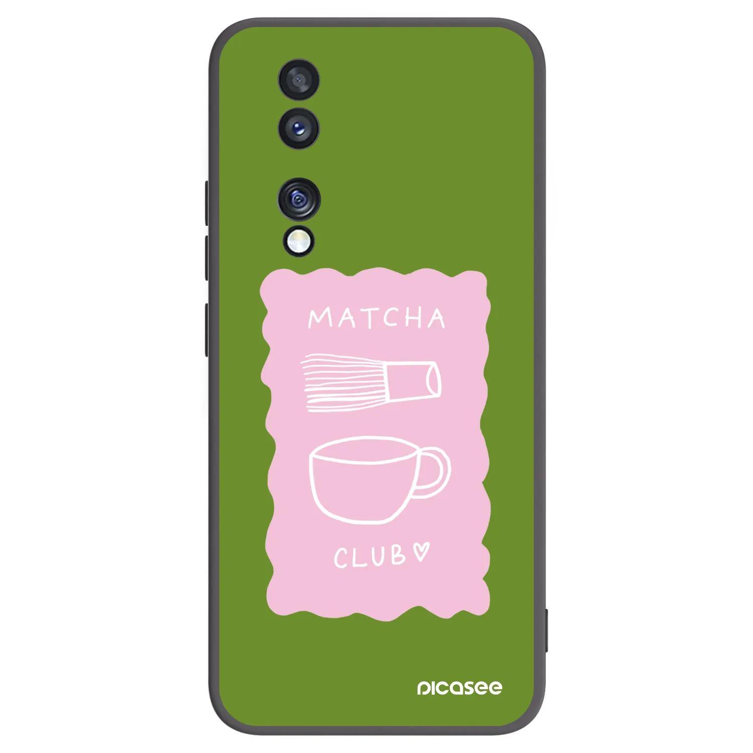 Picasee Μαύρη θήκη σιλικόνης για Honor 70 - Matcha club