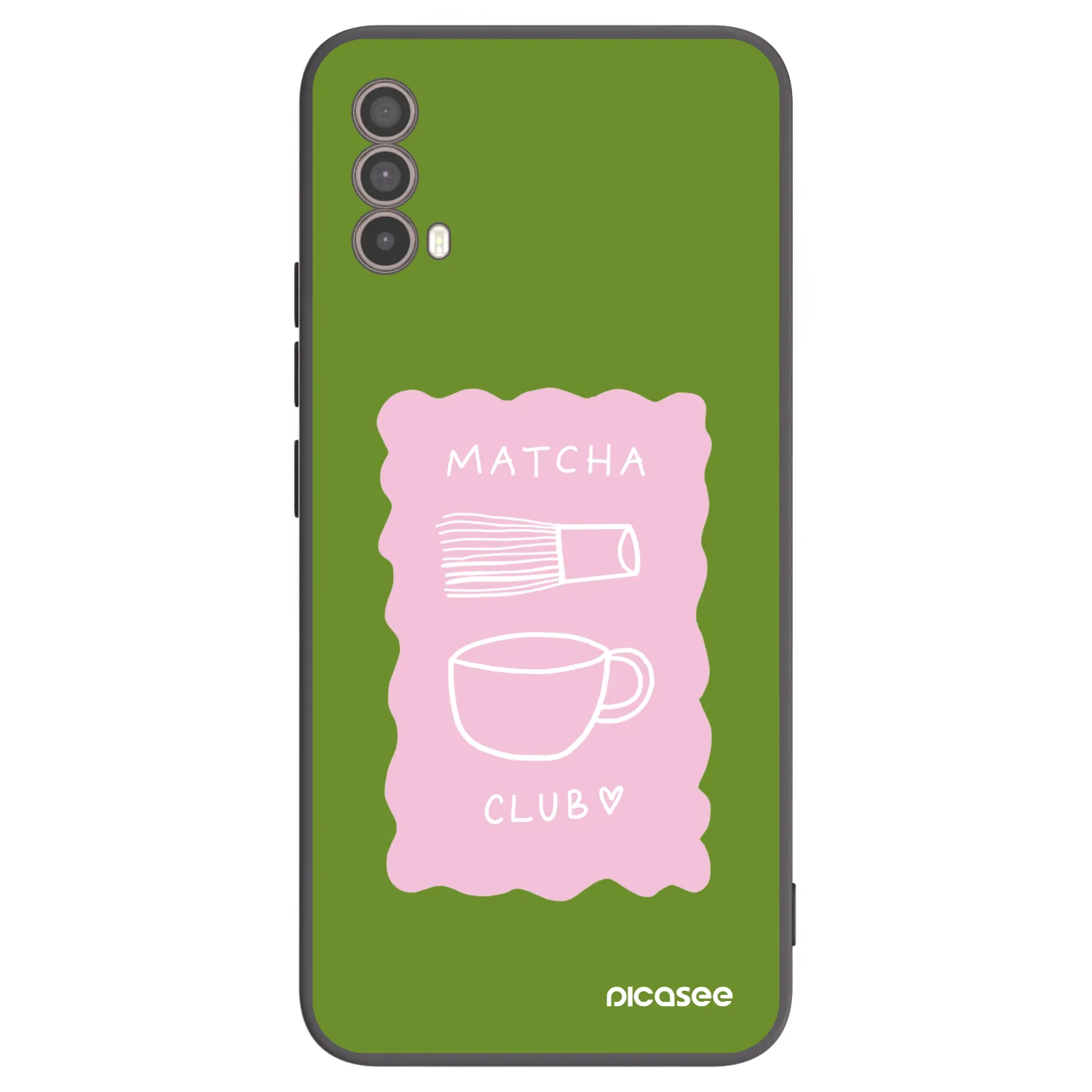Picasee Μαύρη θήκη σιλικόνης για Motorola Moto E40 - Matcha club
