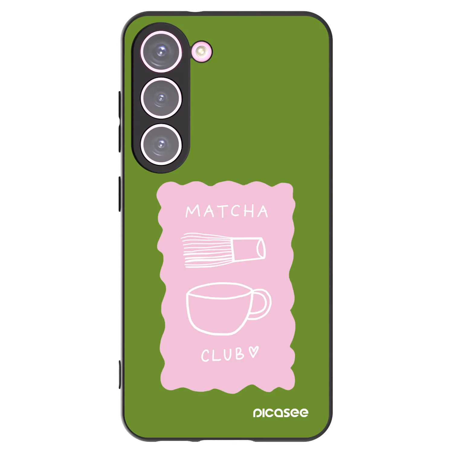 Picasee Μαύρη θήκη σιλικόνης για Samsung Galaxy S23 5G - Matcha club