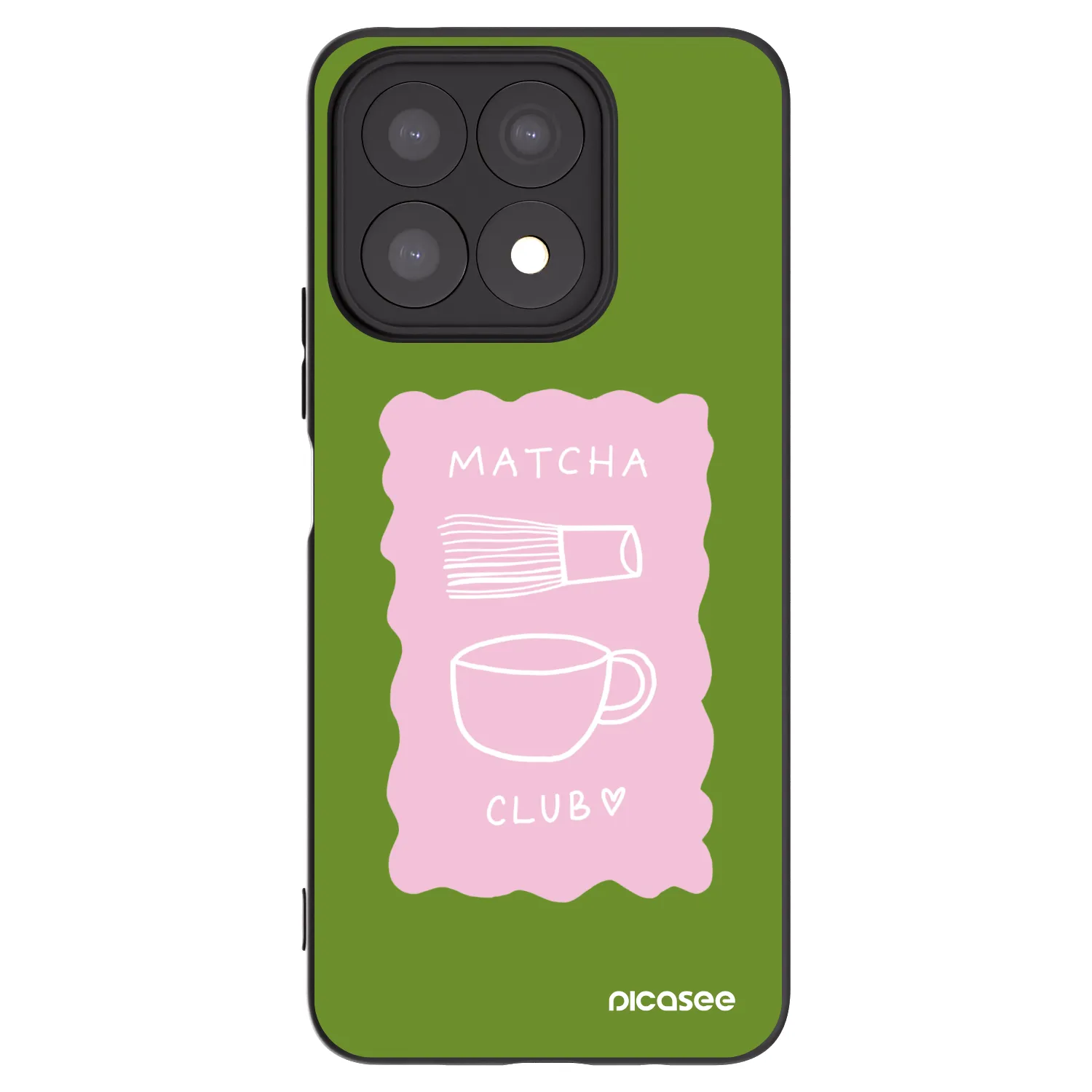 Picasee Μαύρη θήκη σιλικόνης για Honor X8a - Matcha club