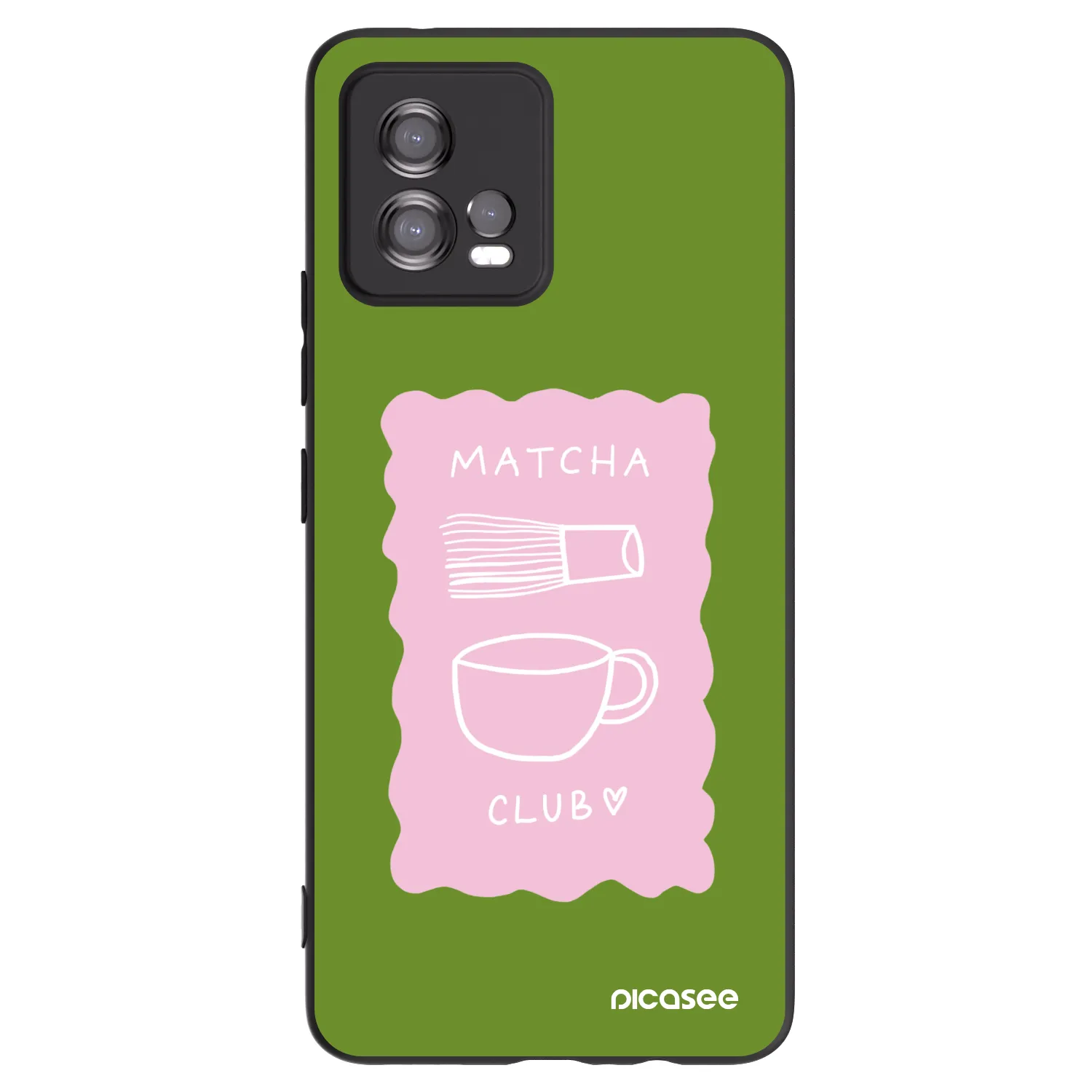 Picasee Μαύρη θήκη σιλικόνης για Motorola Moto G72 - Matcha club