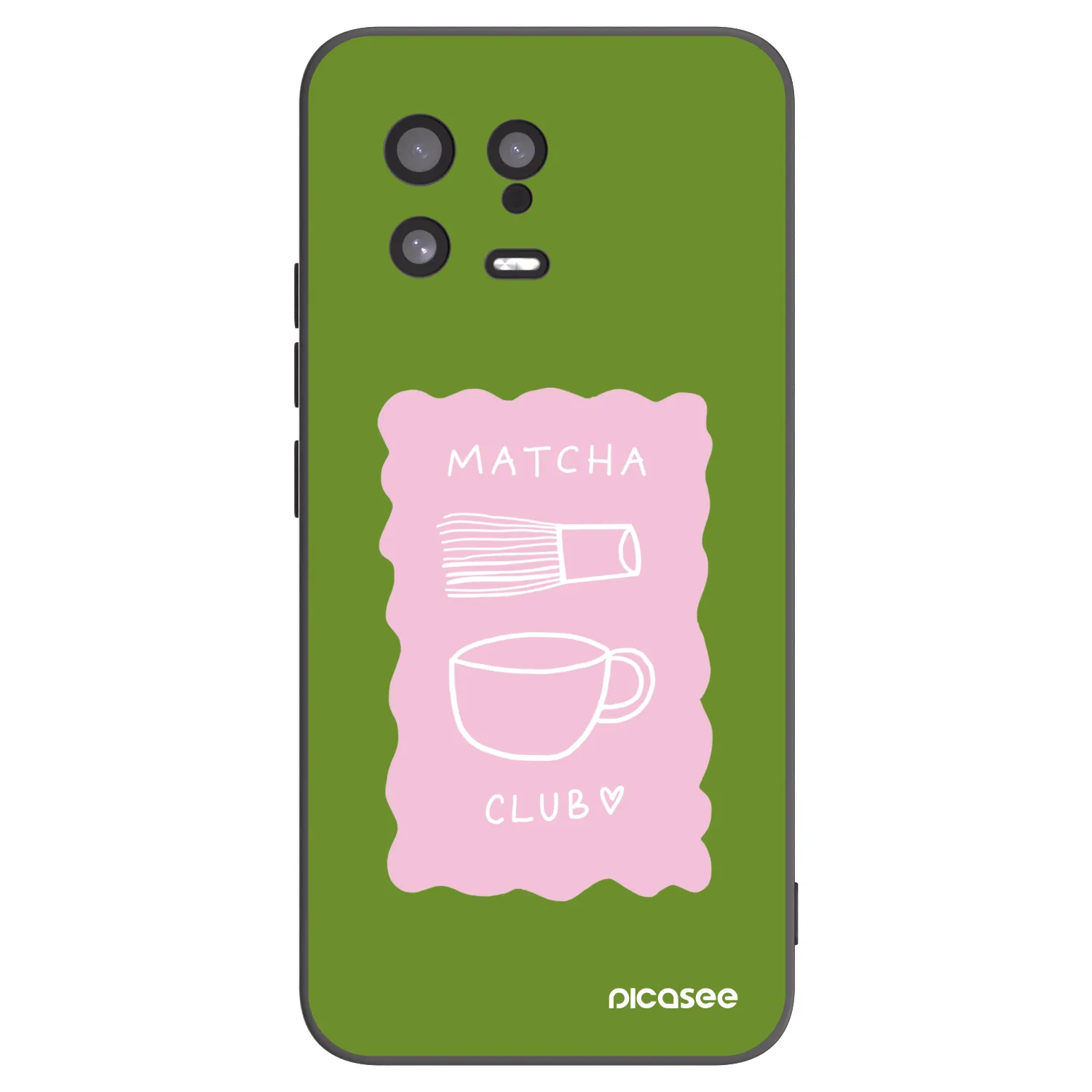 Picasee Μαύρη θήκη σιλικόνης για Xiaomi 13 - Matcha club