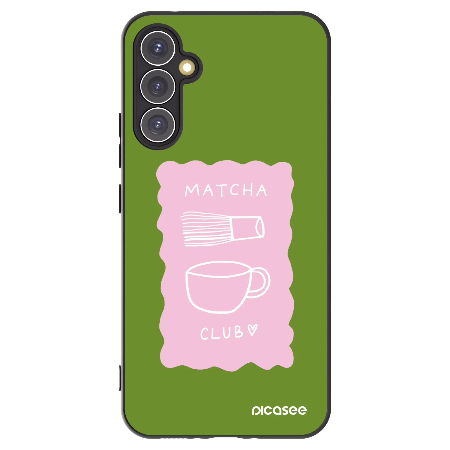 Picasee Μαύρη θήκη σιλικόνης για Samsung Galaxy A34 5G A346B - Matcha club