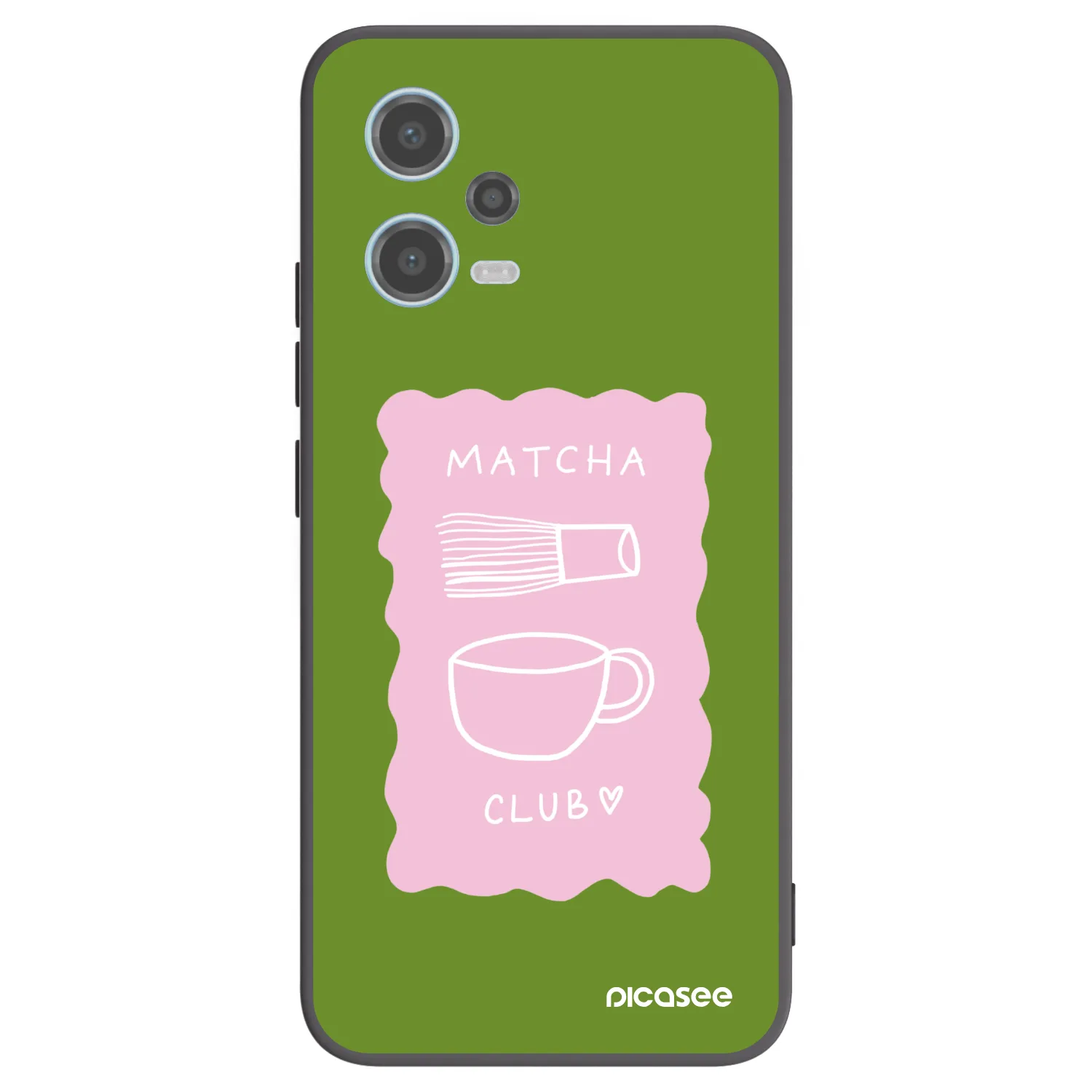 Picasee Μαύρη θήκη σιλικόνης για Xiaomi Redmi Note 12 5G - Matcha club