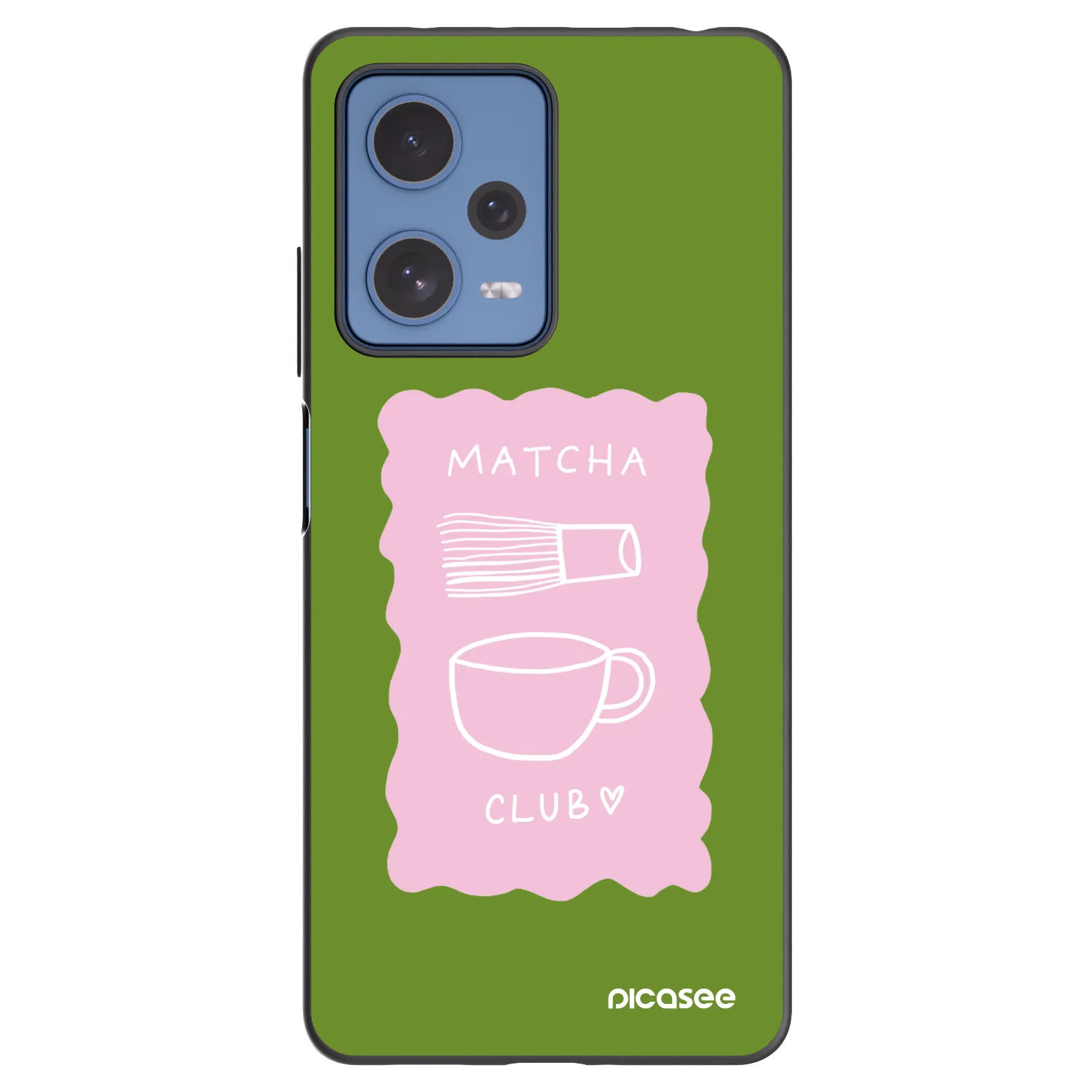 Picasee Μαύρη θήκη σιλικόνης για Xiaomi Redmi Note 12 Pro 5G - Matcha club