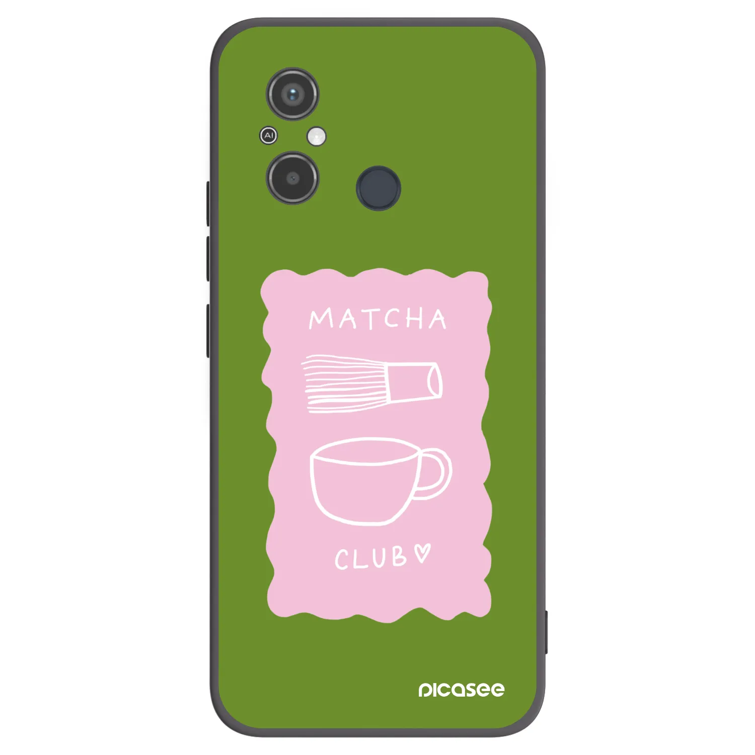 Picasee Μαύρη θήκη σιλικόνης για Xiaomi Redmi 12C - Matcha club