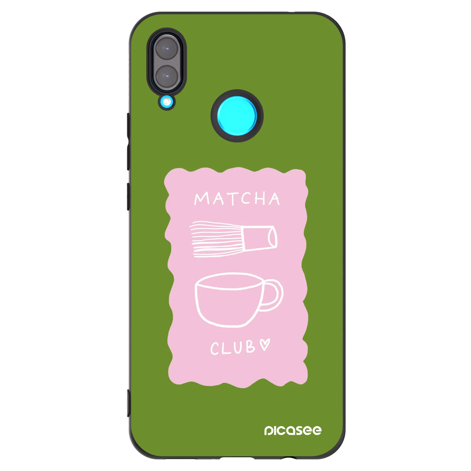 Picasee Μαύρη θήκη σιλικόνης για Huawei Nova 3 - Matcha club