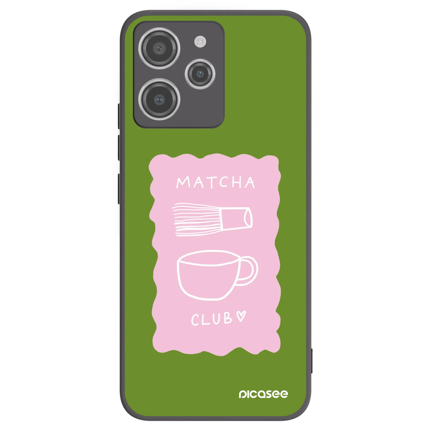 Picasee Μαύρη θήκη σιλικόνης για Xiaomi Redmi 12 4G - Matcha club