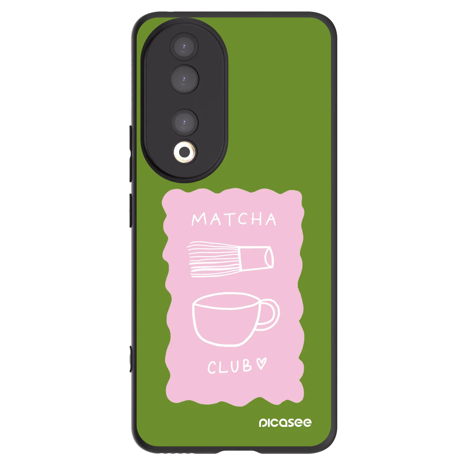 Picasee Μαύρη θήκη σιλικόνης για Honor 90 5G - Matcha club