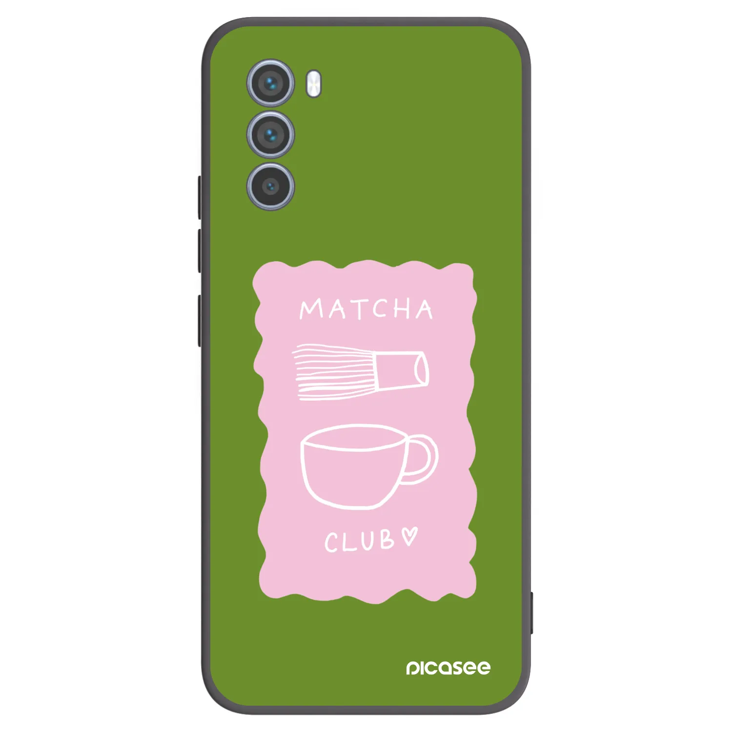 Picasee Μαύρη θήκη σιλικόνης για Motorola Moto G62 - Matcha club