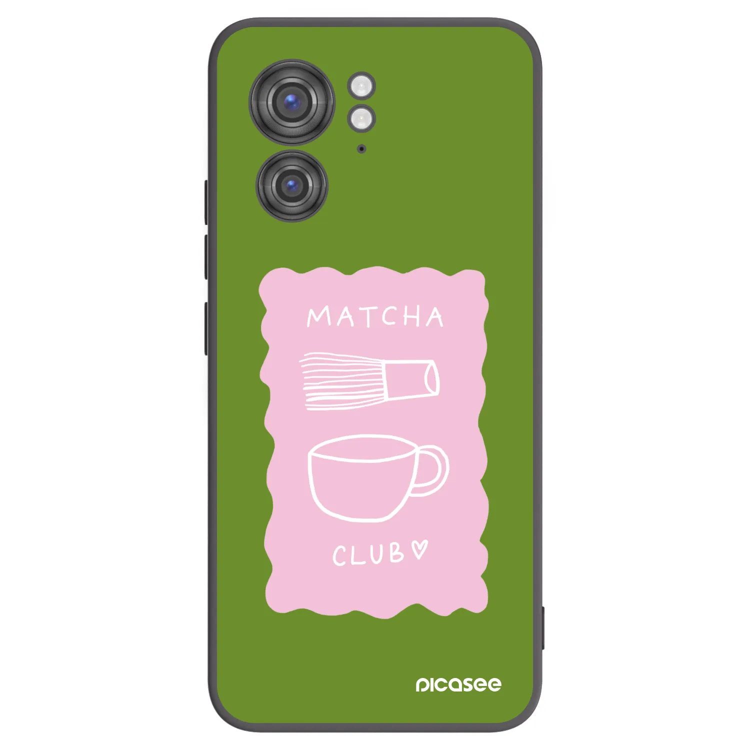 Picasee Μαύρη θήκη σιλικόνης για Motorola Edge 40 - Matcha club