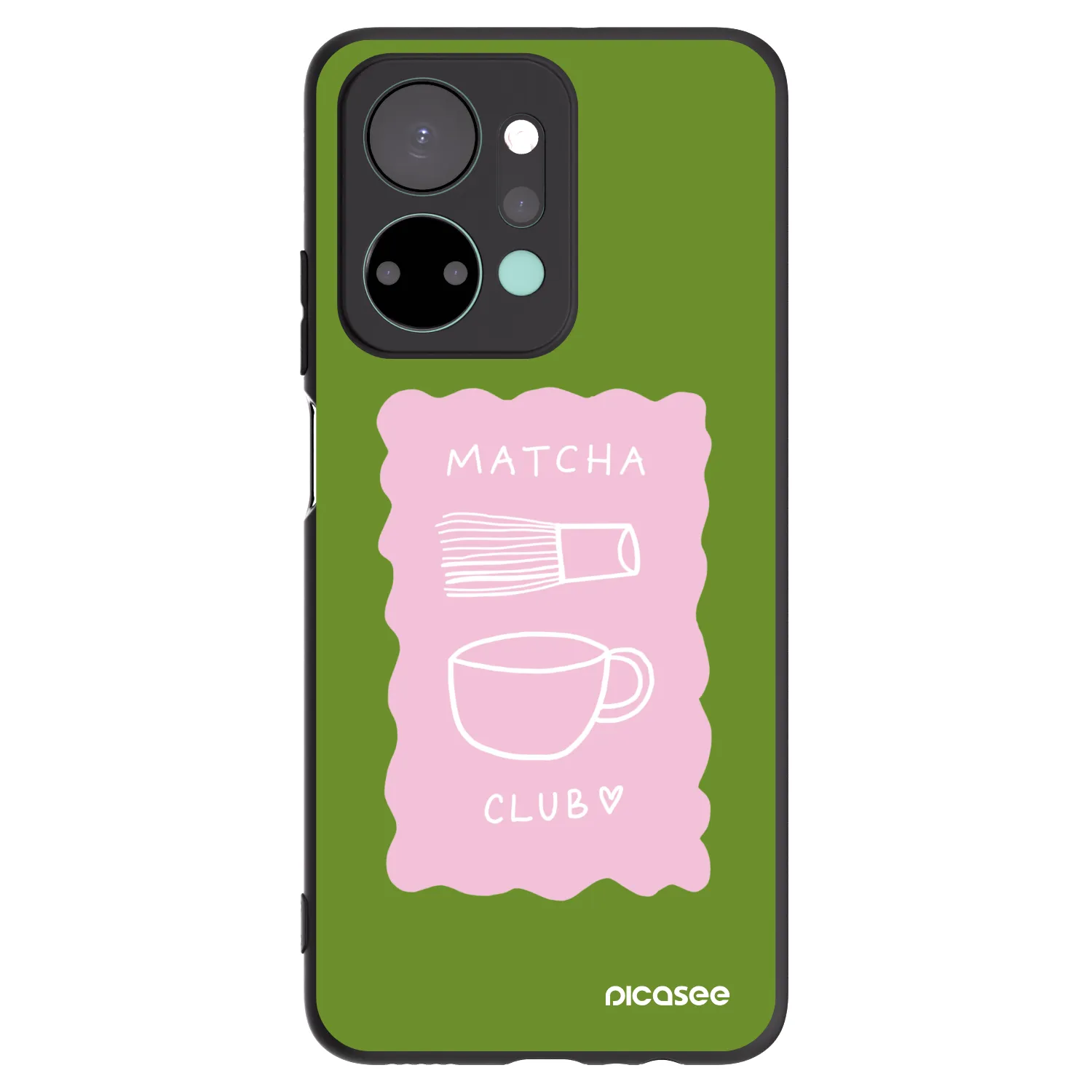Picasee Μαύρη θήκη σιλικόνης για Honor X7a - Matcha club