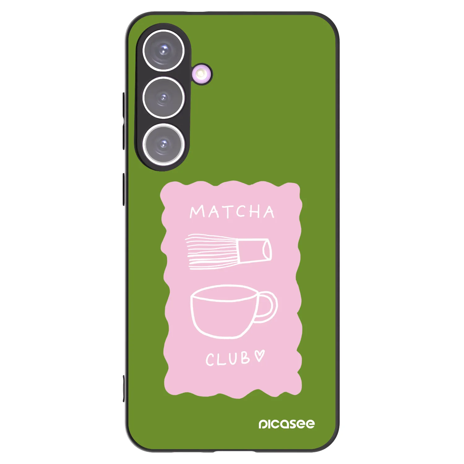 Picasee Μαύρη θήκη σιλικόνης για Samsung Galaxy S24+ S926B 5G - Matcha club