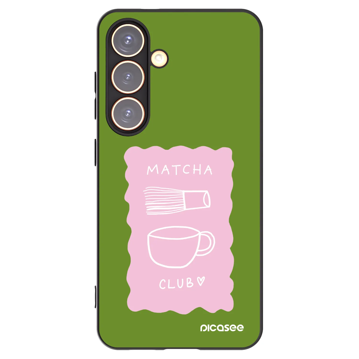 Picasee Μαύρη θήκη σιλικόνης για Samsung Galaxy S24 S921B 5G - Matcha club