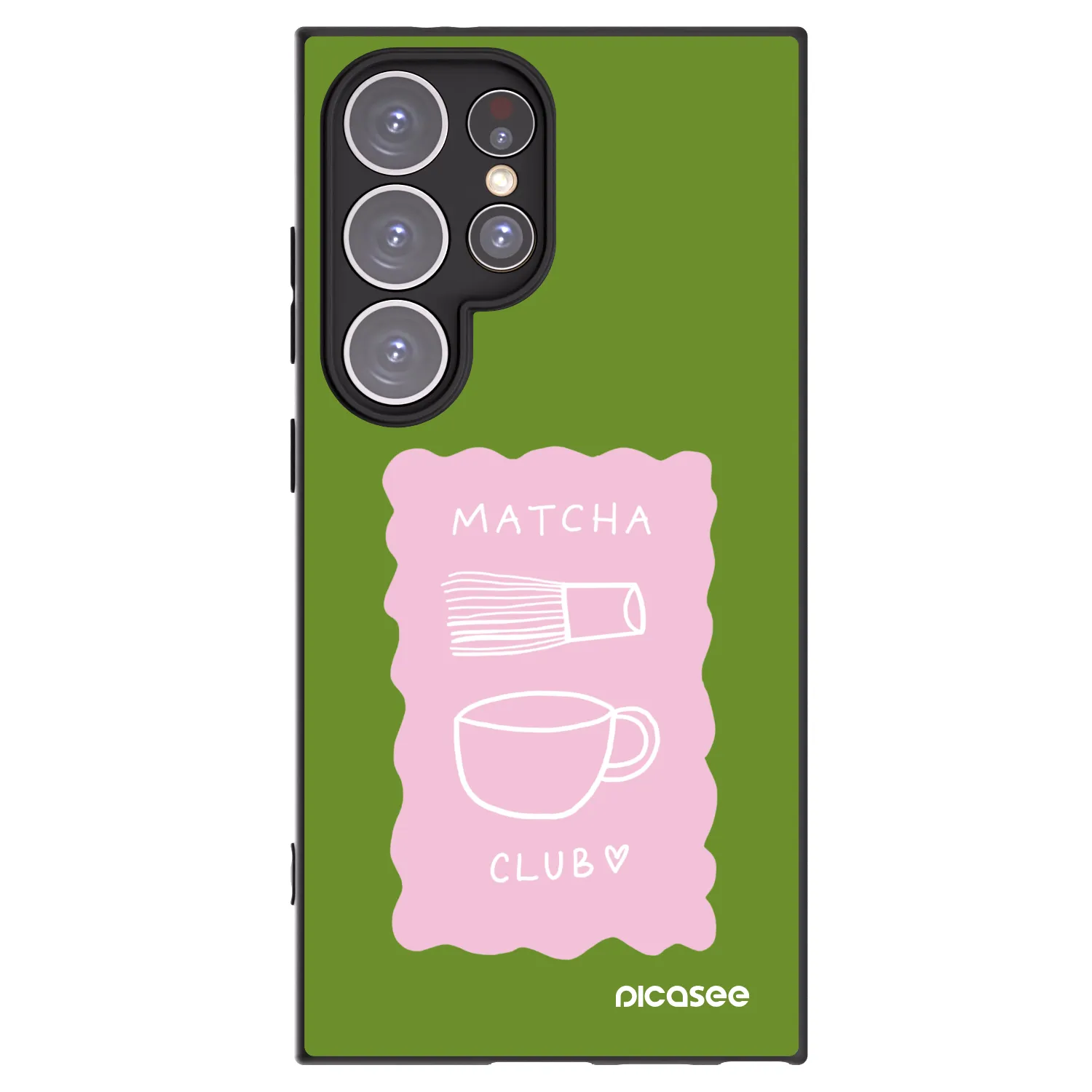 Picasee Μαύρη θήκη σιλικόνης για Samsung Galaxy S24 Ultra S928B 5G - Matcha club