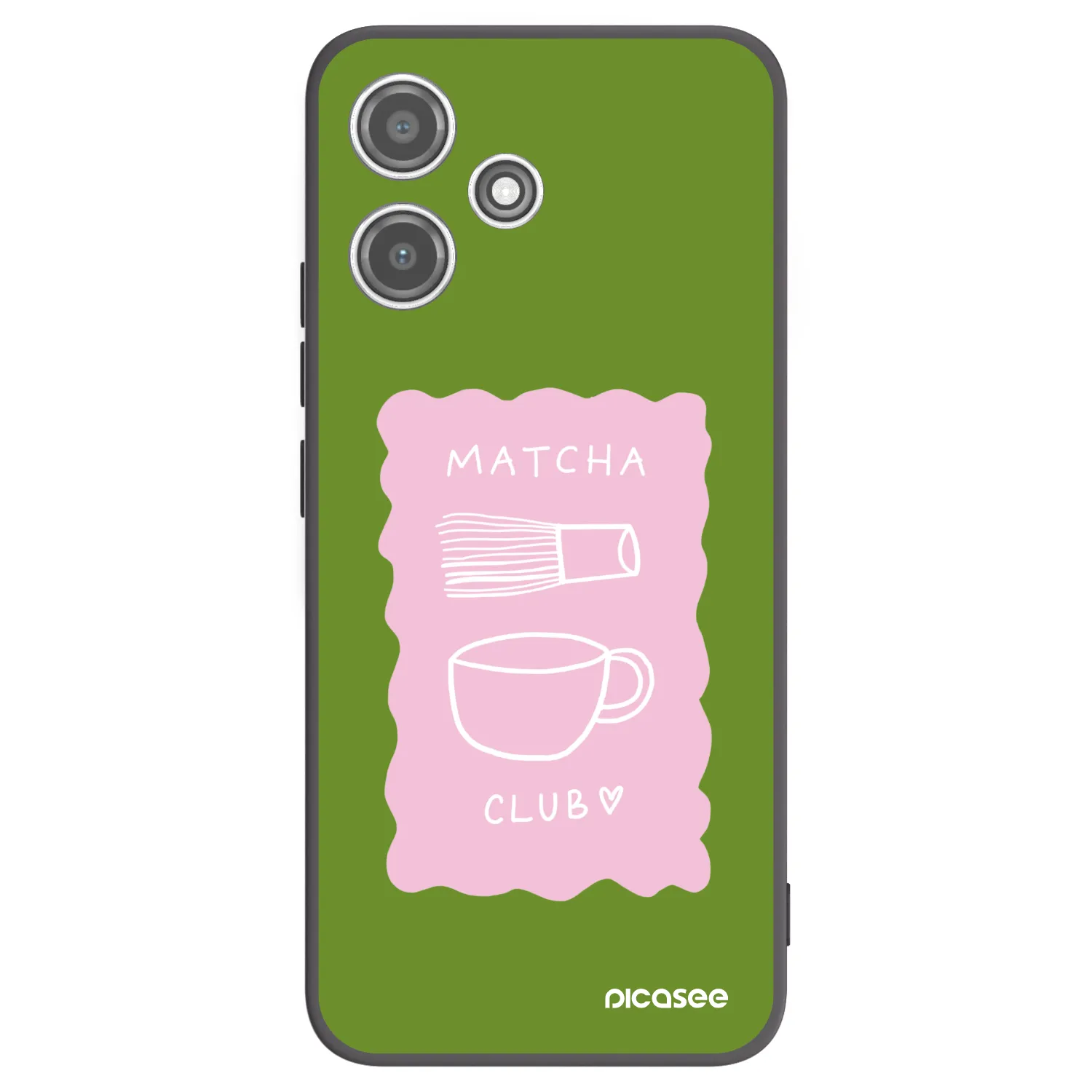 Picasee Μαύρη θήκη σιλικόνης για Xiaomi Redmi 12 5G - Matcha club