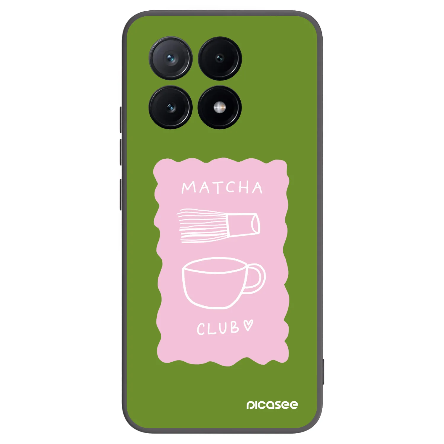 Picasee Μαύρη θήκη σιλικόνης για Xiaomi Poco X6 Pro - Matcha club