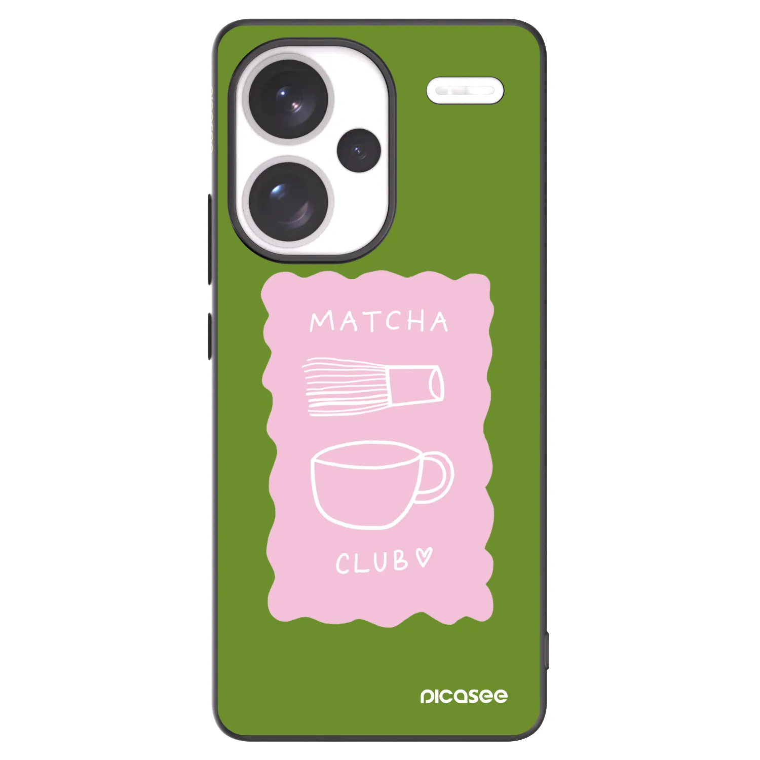 Picasee Μαύρη θήκη σιλικόνης για Xiaomi Redmi Note 13 Pro+ 5G - Matcha club