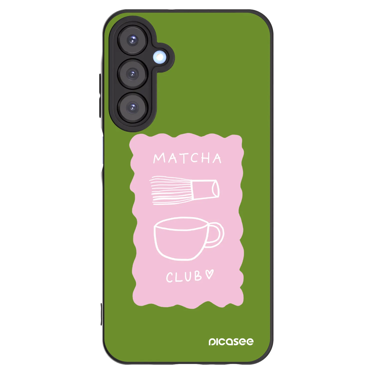 Picasee Μαύρη θήκη σιλικόνης για Samsung Galaxy A25 A256B 5G - Matcha club