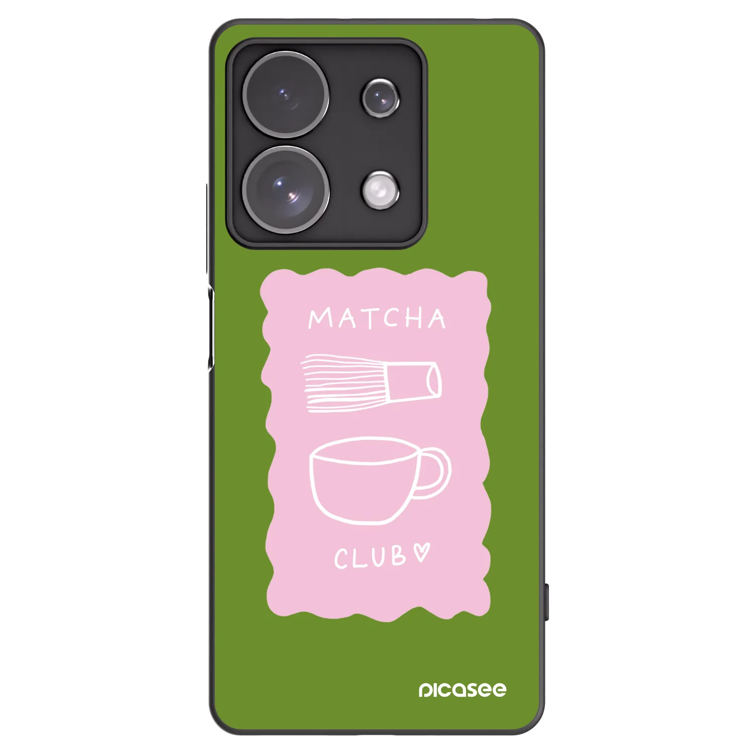 Picasee Μαύρη θήκη σιλικόνης για Xiaomi Redmi Note 13 Pro 4G - Matcha club