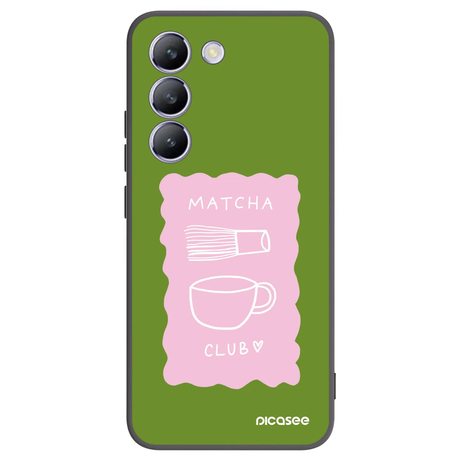 Picasee Μαύρη θήκη σιλικόνης για Vivo V40 SE 5G - Matcha club