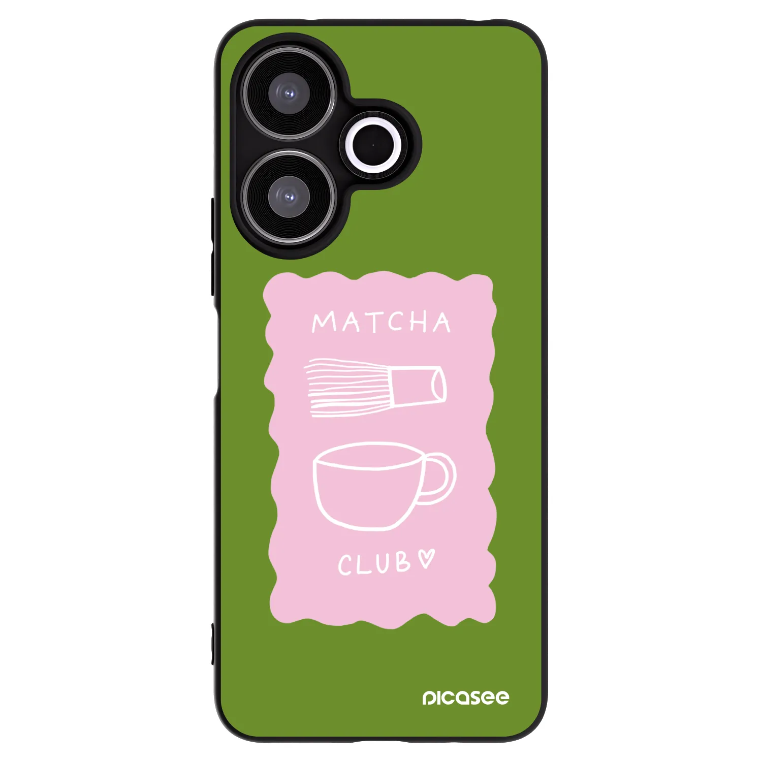 Picasee Μαύρη θήκη σιλικόνης για Xiaomi Redmi 13 4G - Matcha club