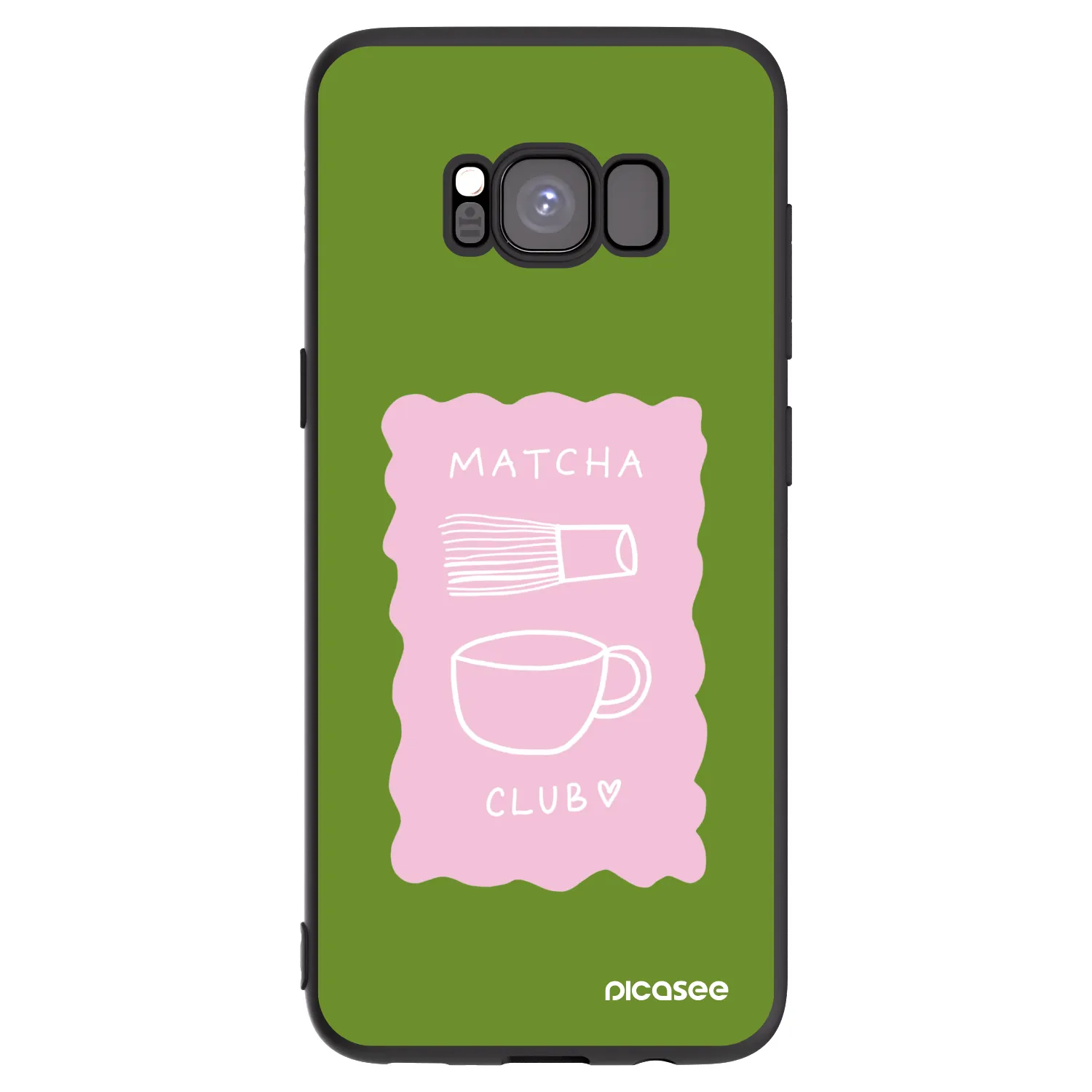 Picasee Μαύρη θήκη σιλικόνης για Samsung Galaxy S8 G950F - Matcha club