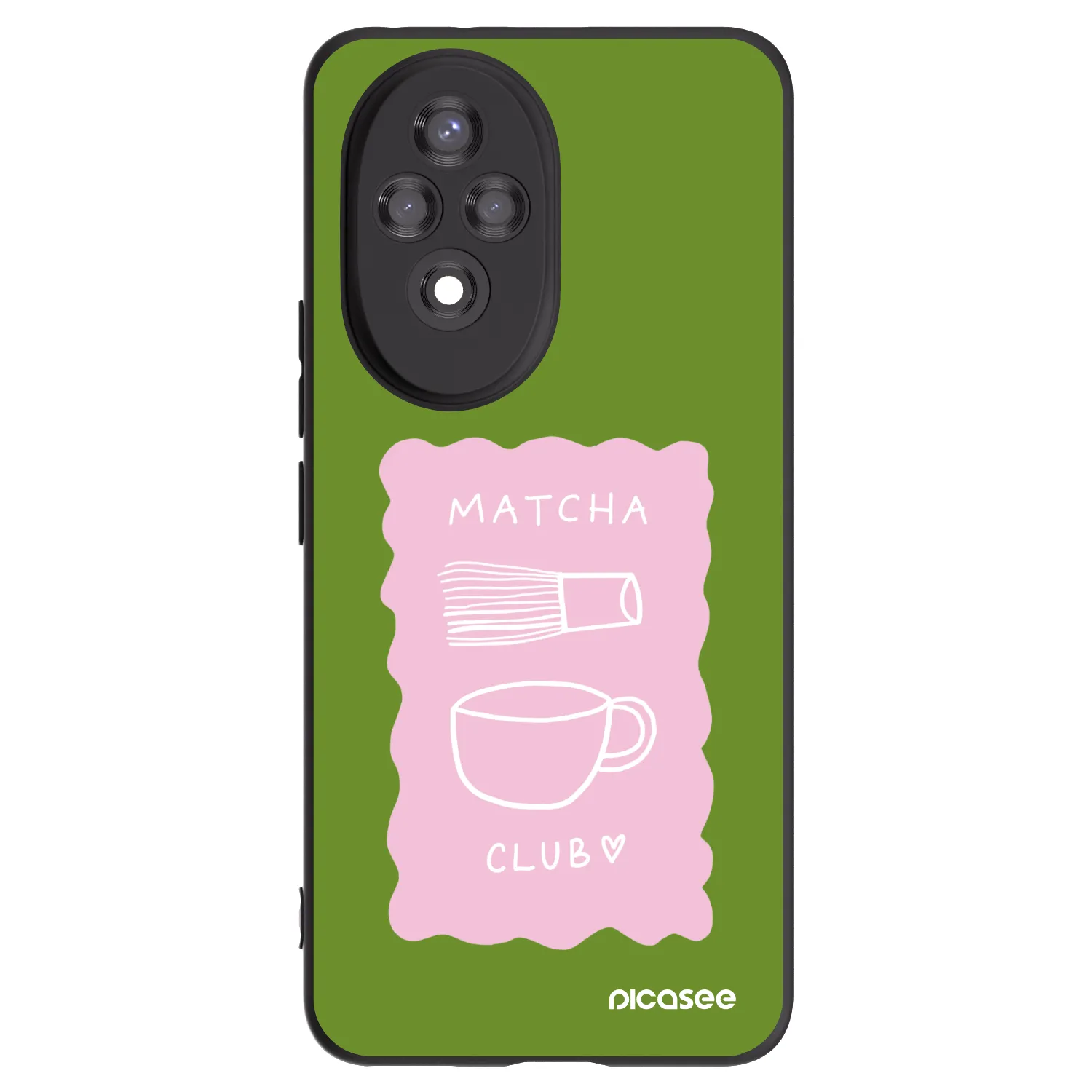 Picasee Μαύρη θήκη σιλικόνης για Honor 200 Pro 5G - Matcha club
