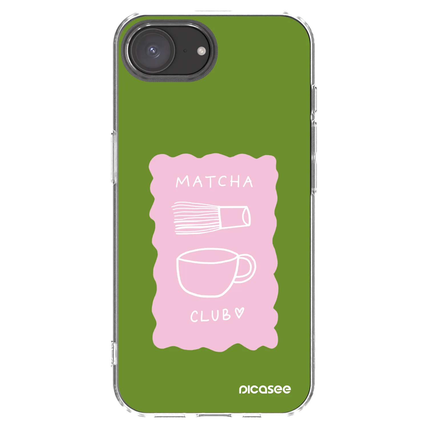 Picasee διαφανής θήκη σιλικόνης Apple iPhone 16e - Matcha club