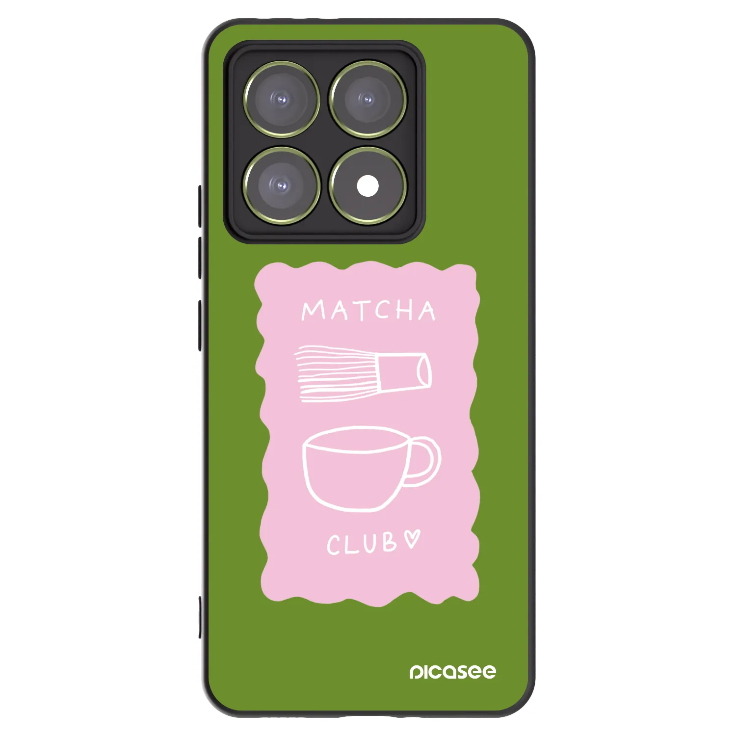Picasee Μαύρη θήκη σιλικόνης για Xiaomi 14T - Matcha club
