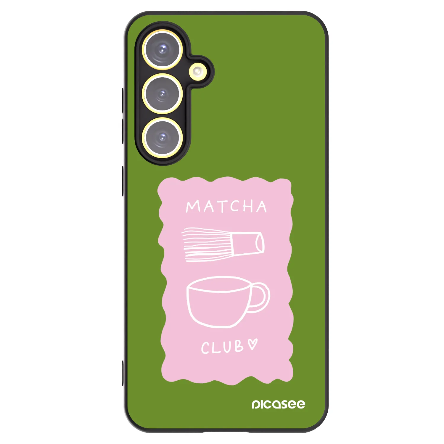 Picasee Μαύρη θήκη σιλικόνης για Samsung Galaxy S24 FE S721B - Matcha club