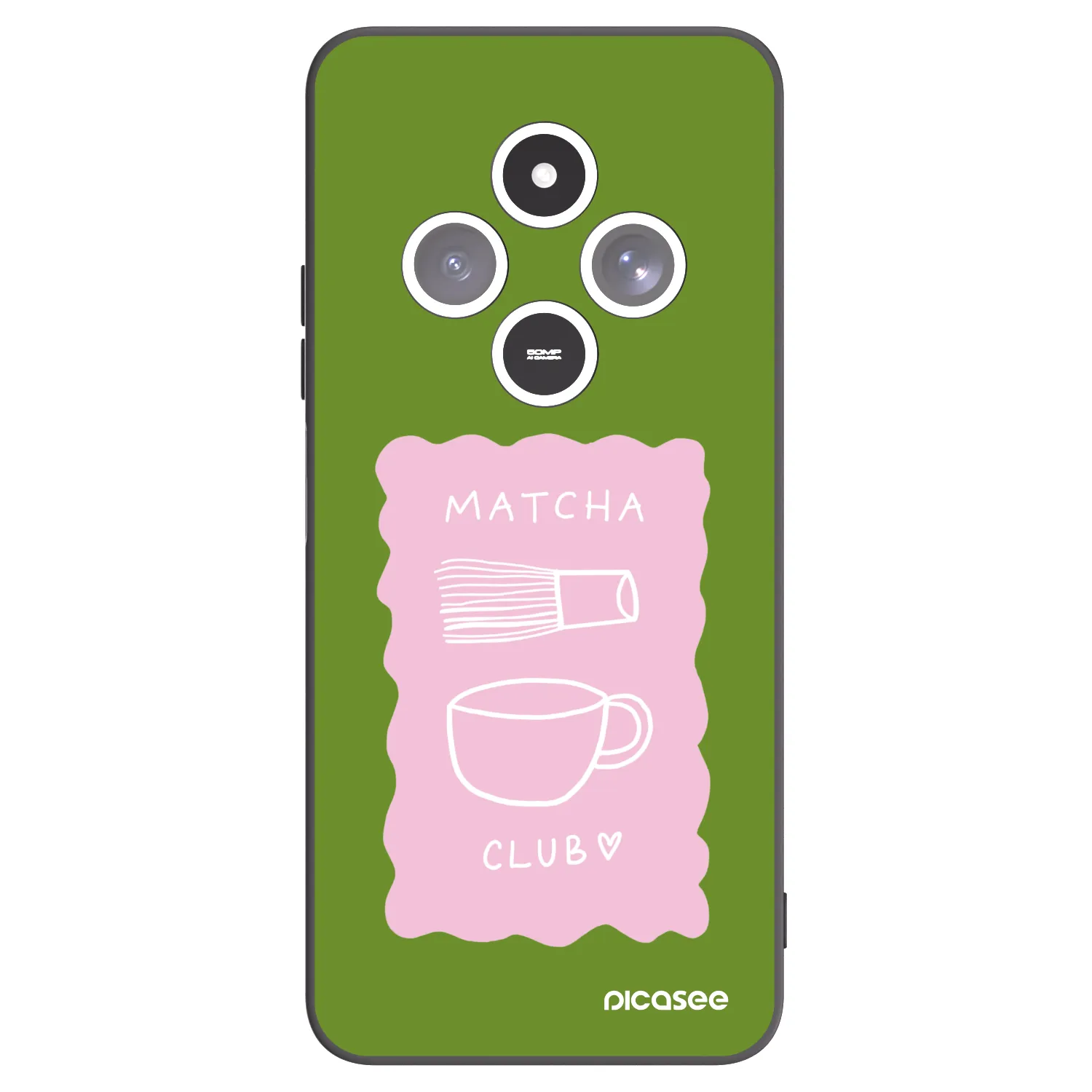 Picasee Μαύρη θήκη σιλικόνης για Xiaomi Redmi 14C - Matcha club