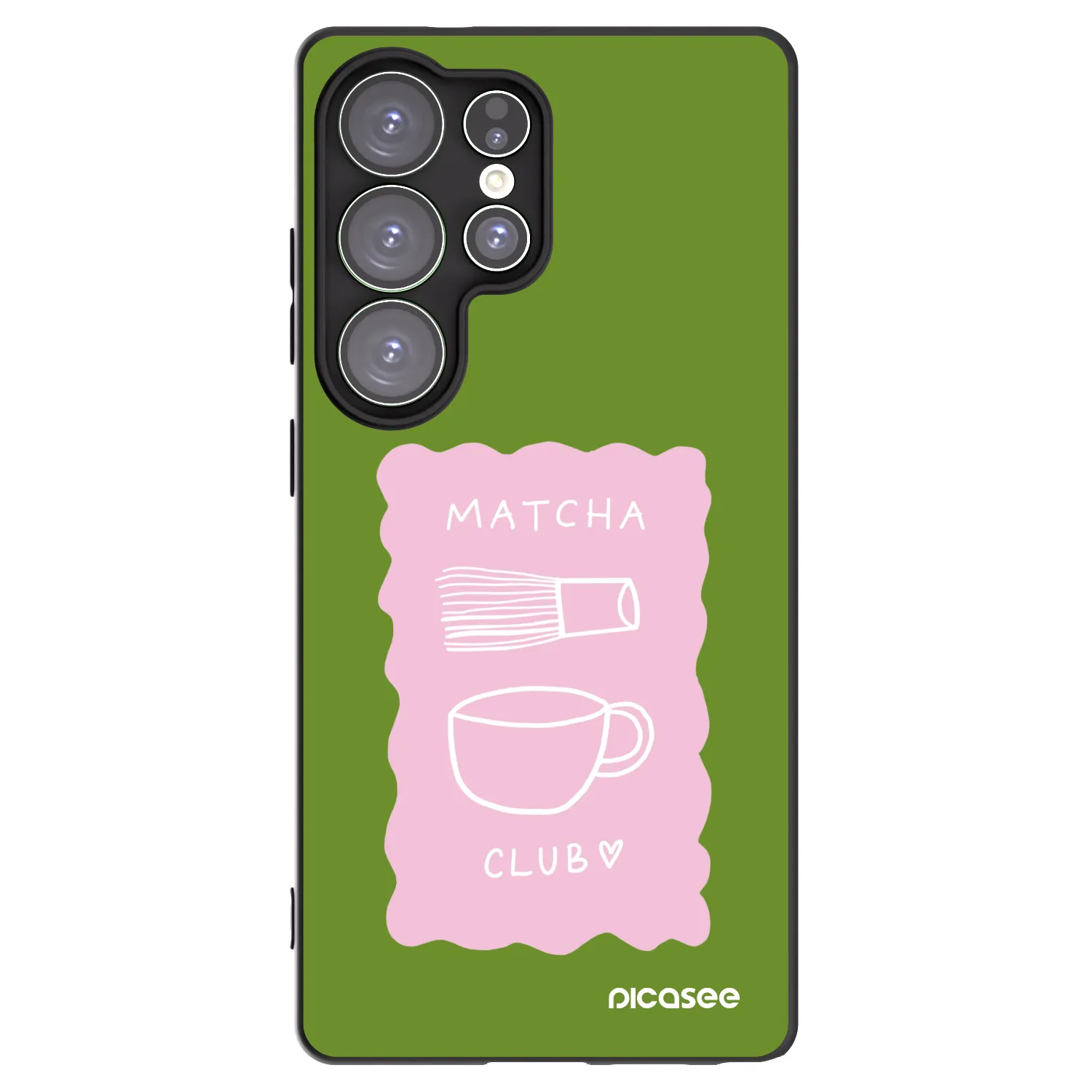 Picasee Μαύρη θήκη σιλικόνης για Samsung Galaxy S25 Ultra 5G - Matcha club
