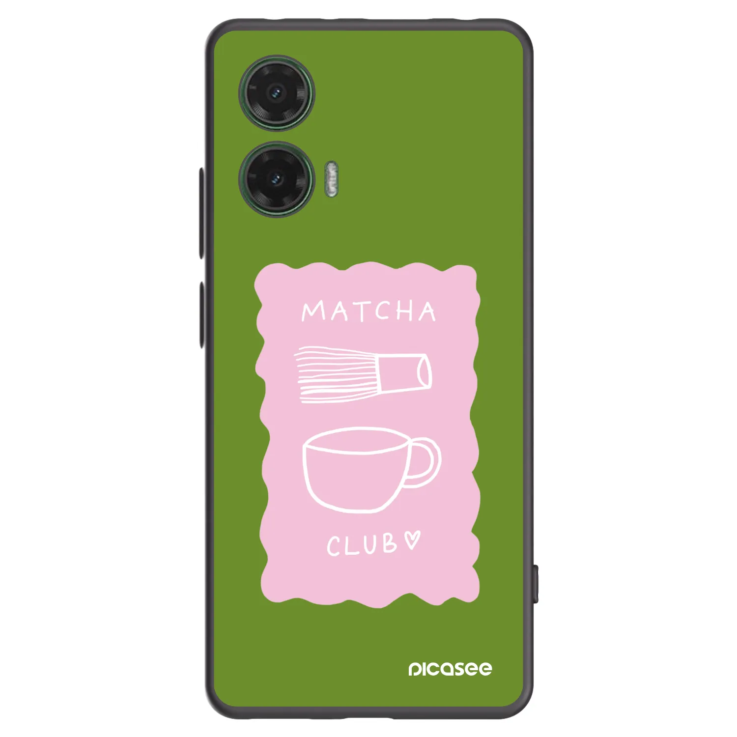 Picasee Μαύρη θήκη σιλικόνης για Motorola Moto G35 5G - Matcha club