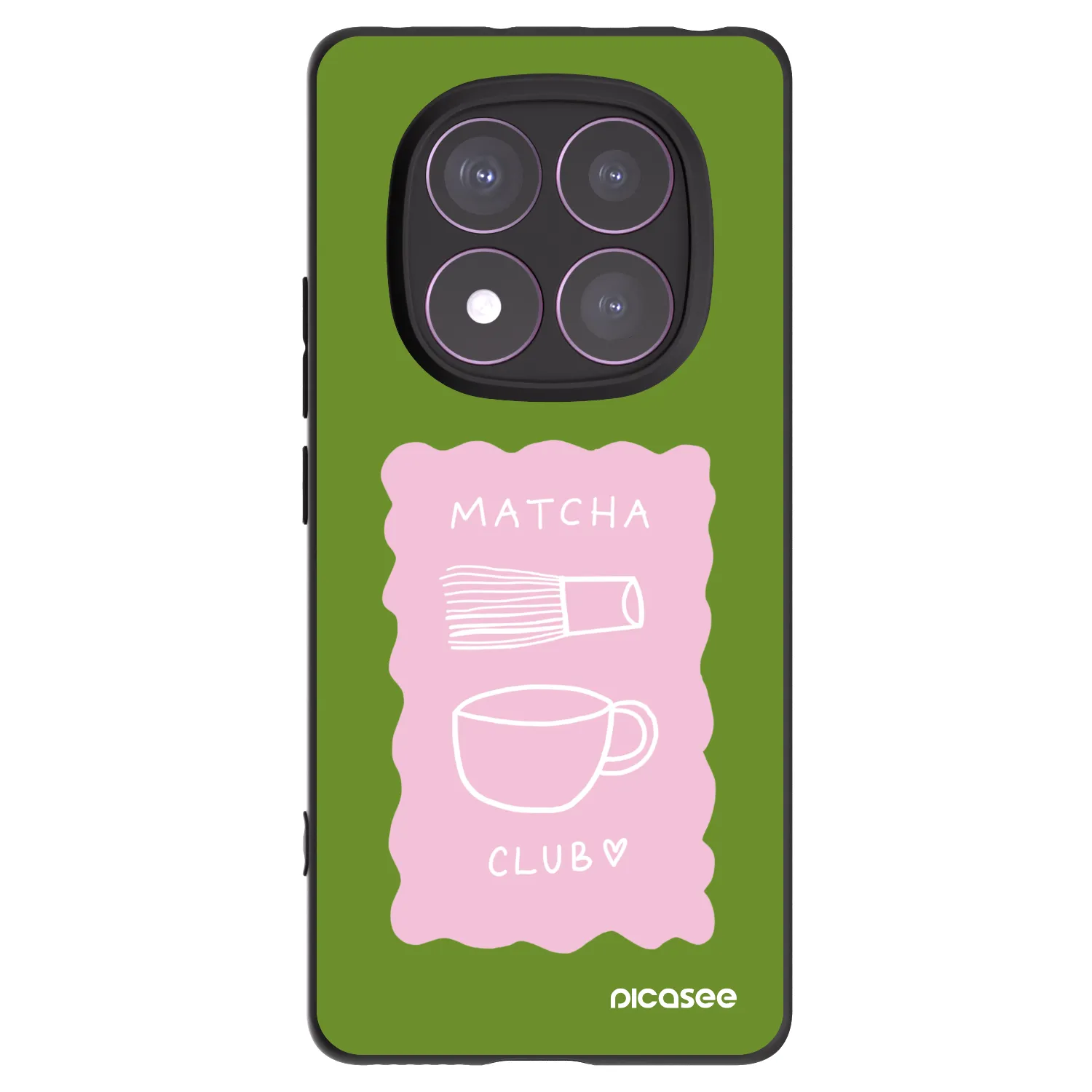 Picasee Μαύρη θήκη σιλικόνης για Xiaomi Redmi Note 14 Pro 4G - Matcha club
