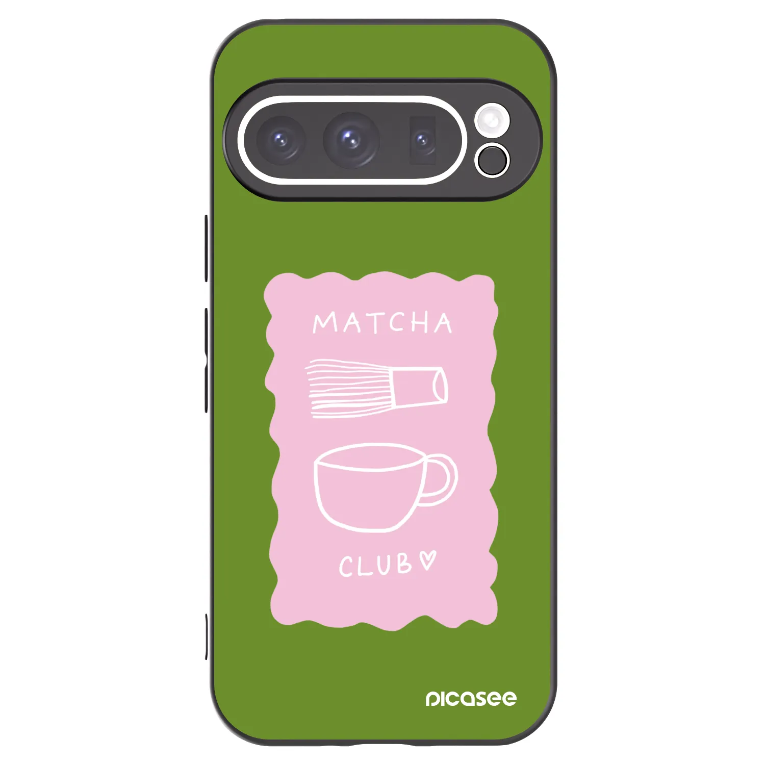 Picasee Μαύρη θήκη σιλικόνης για Google Pixel 9 Pro - Matcha club