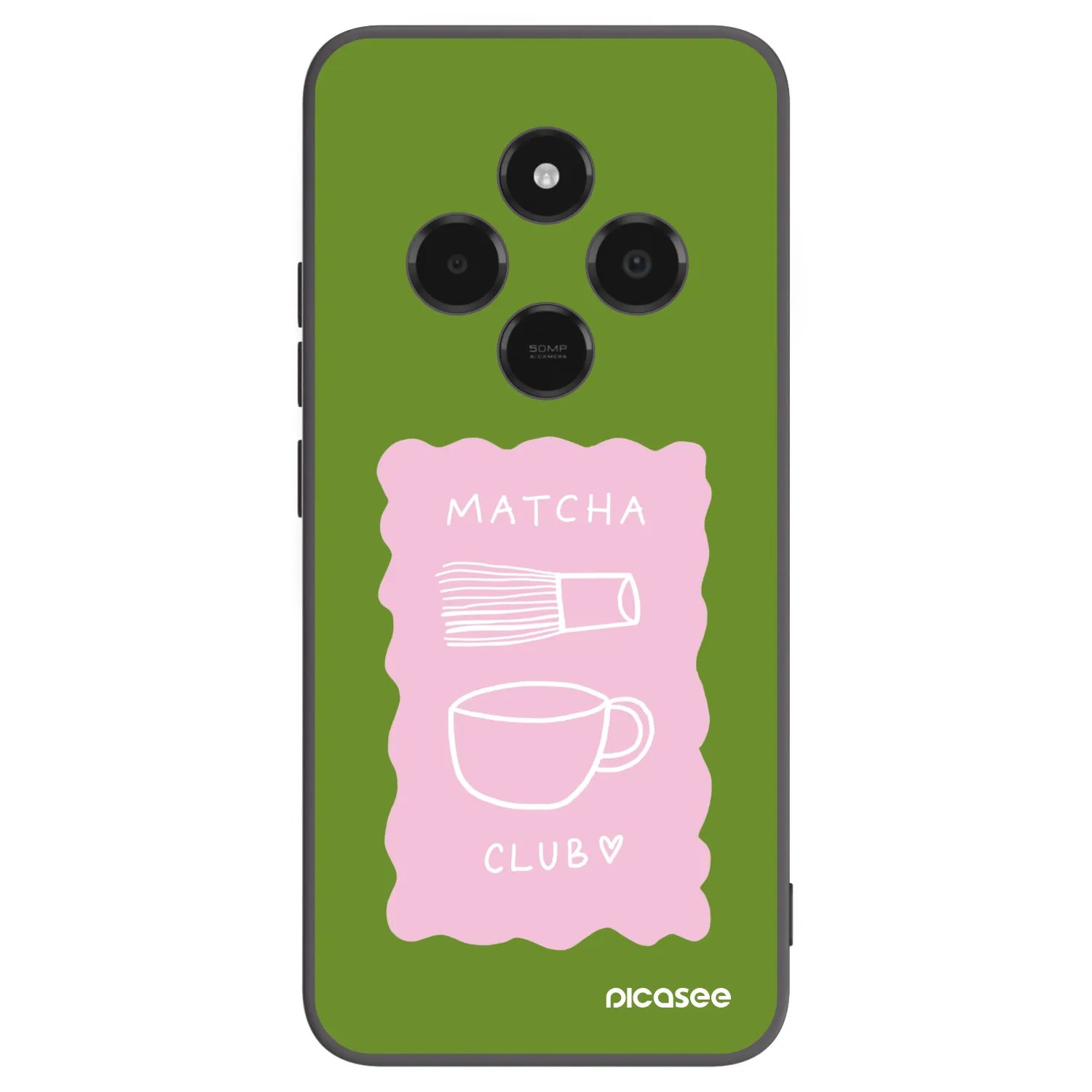 Picasee Μαύρη θήκη σιλικόνης για Xiaomi Poco C75 - Matcha club
