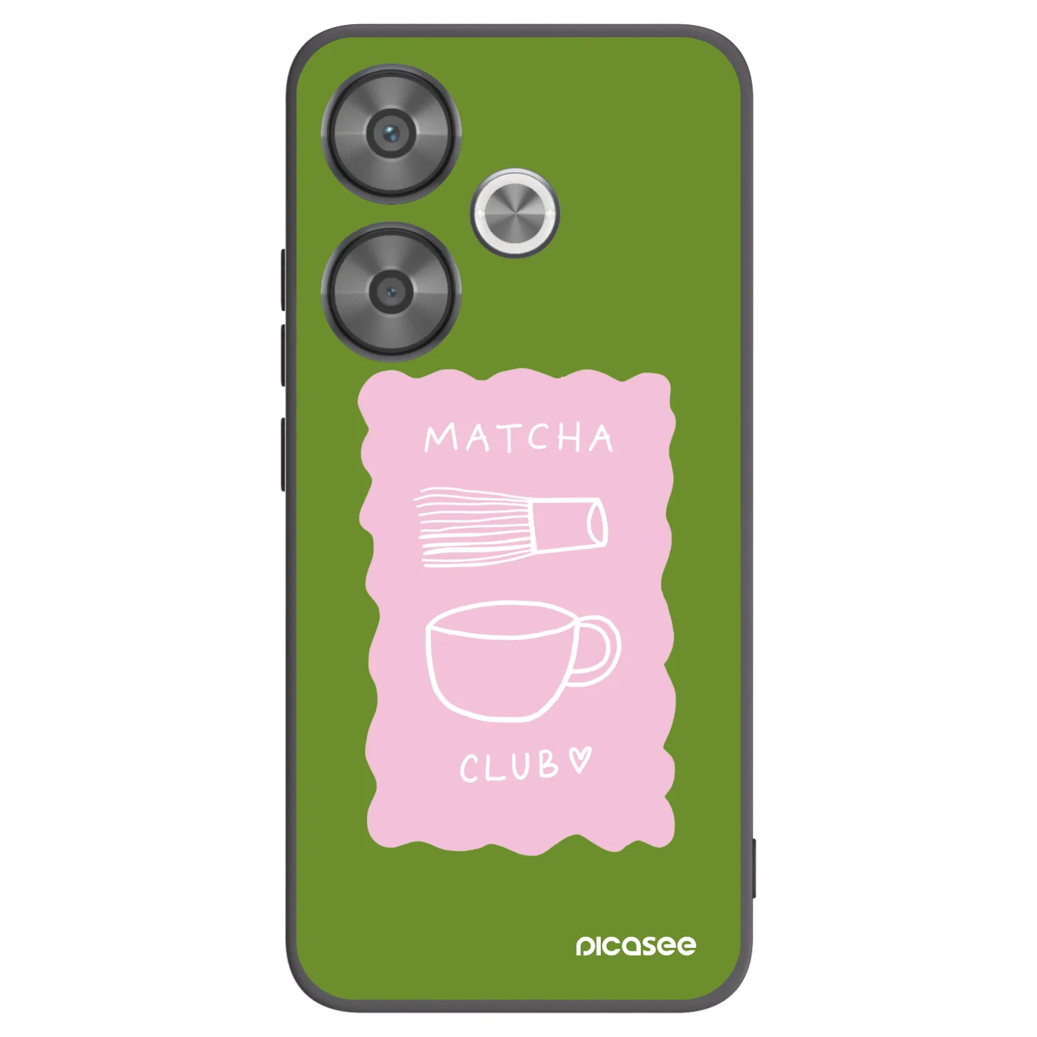 Picasee Μαύρη θήκη σιλικόνης για Xiaomi Poco F6 - Matcha club