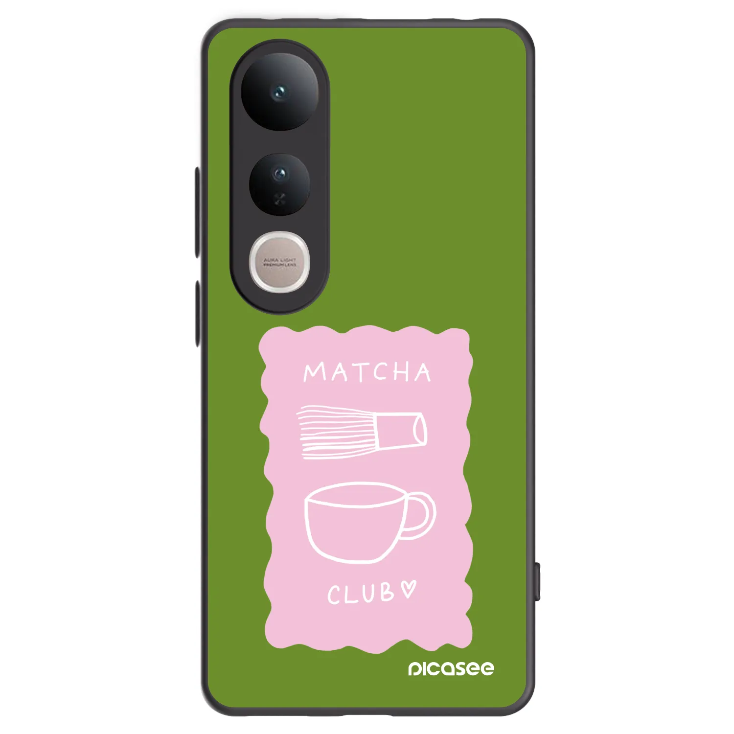 Picasee Μαύρη θήκη σιλικόνης για Vivo V50 Lite 5G - Matcha club