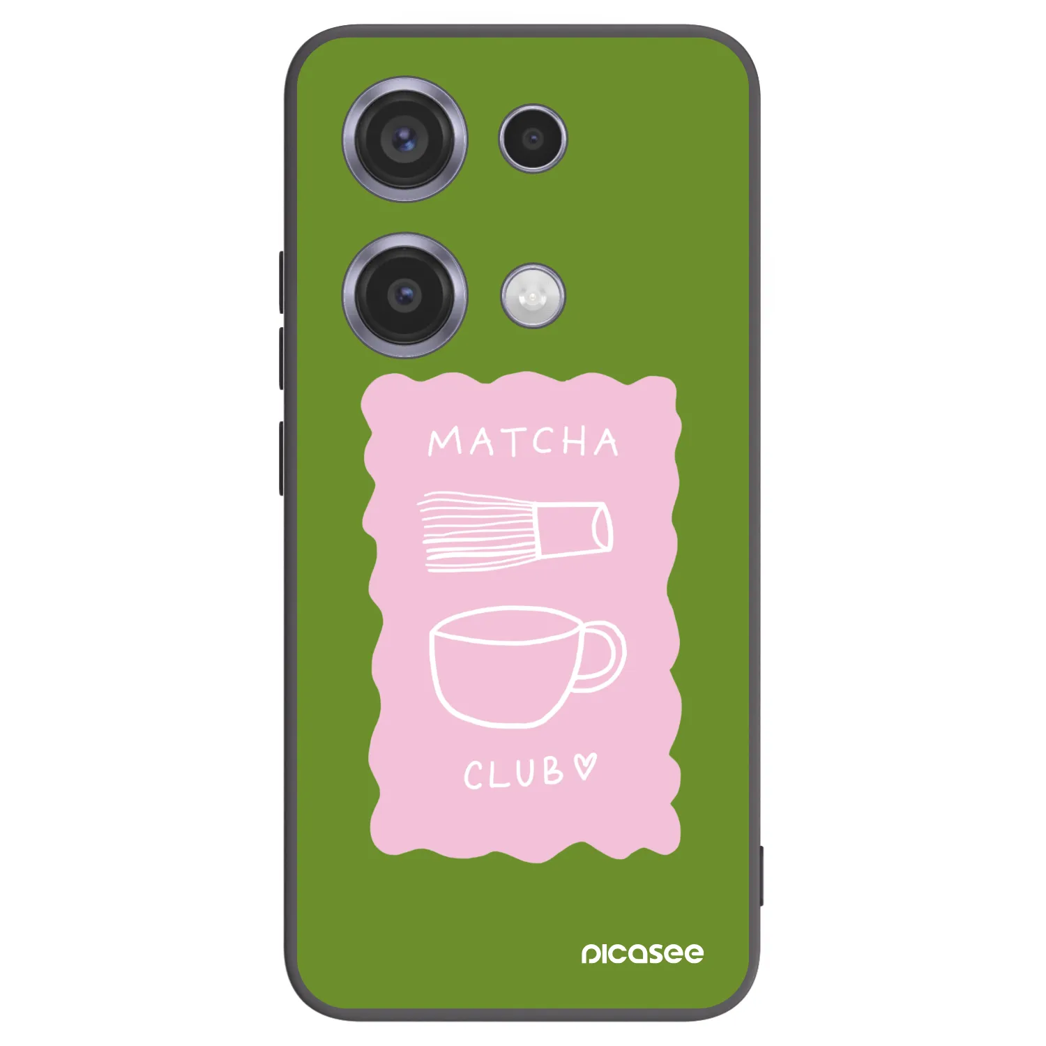 Picasee Μαύρη θήκη σιλικόνης για Xiaomi Redmi Note 14S - Matcha club