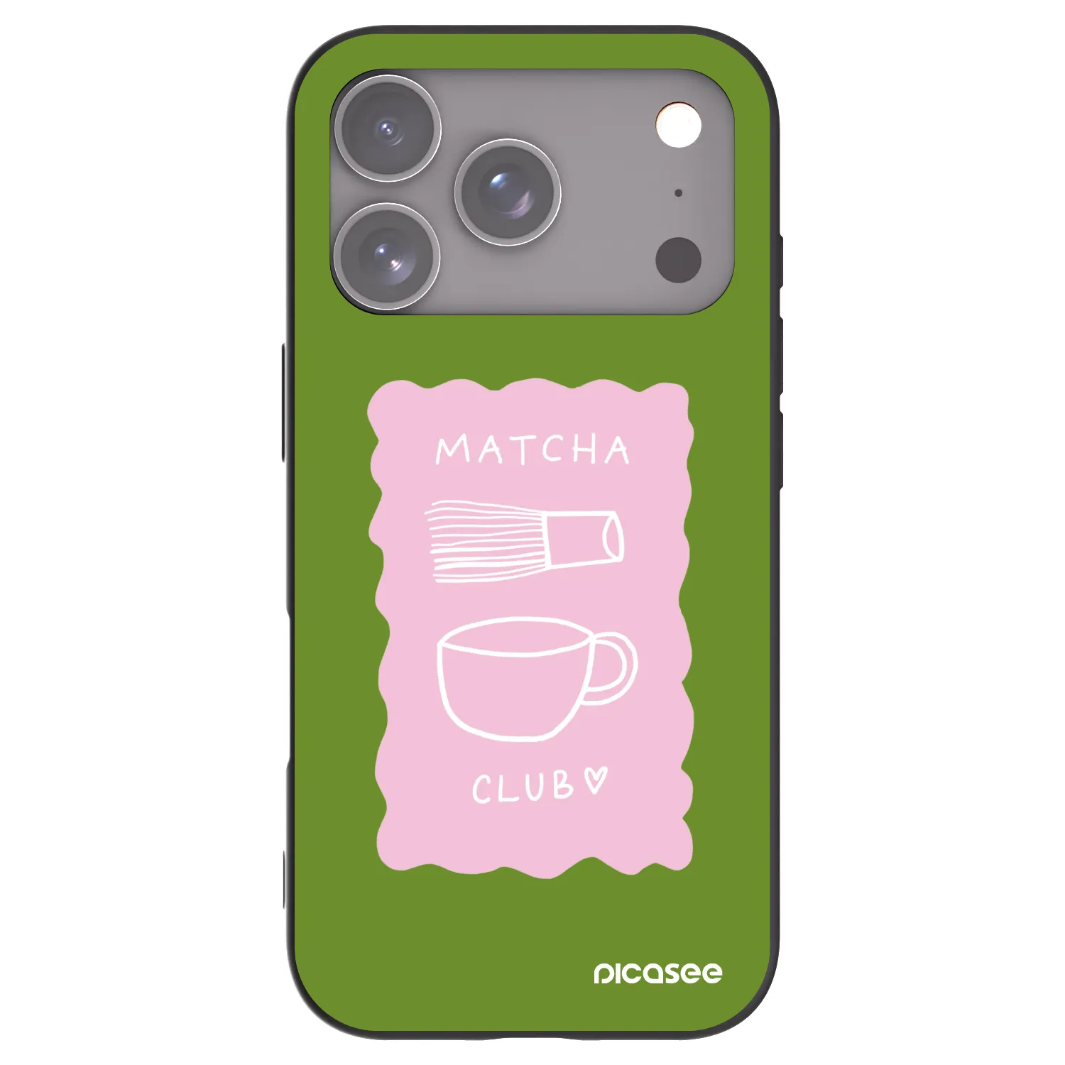 Picasee Μαύρη θήκη σιλικόνης για Apple iPhone 17 Pro - Matcha club
