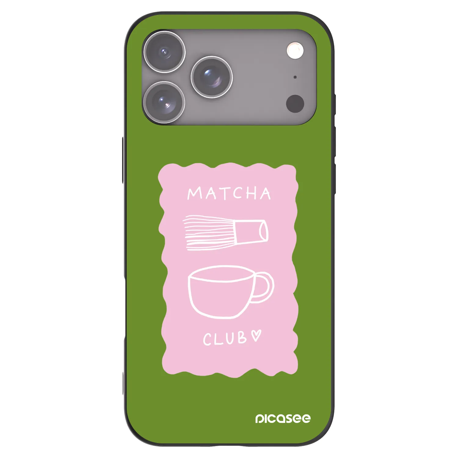 Picasee Μαύρη θήκη σιλικόνης για Apple iPhone 17 Pro Max - Matcha club