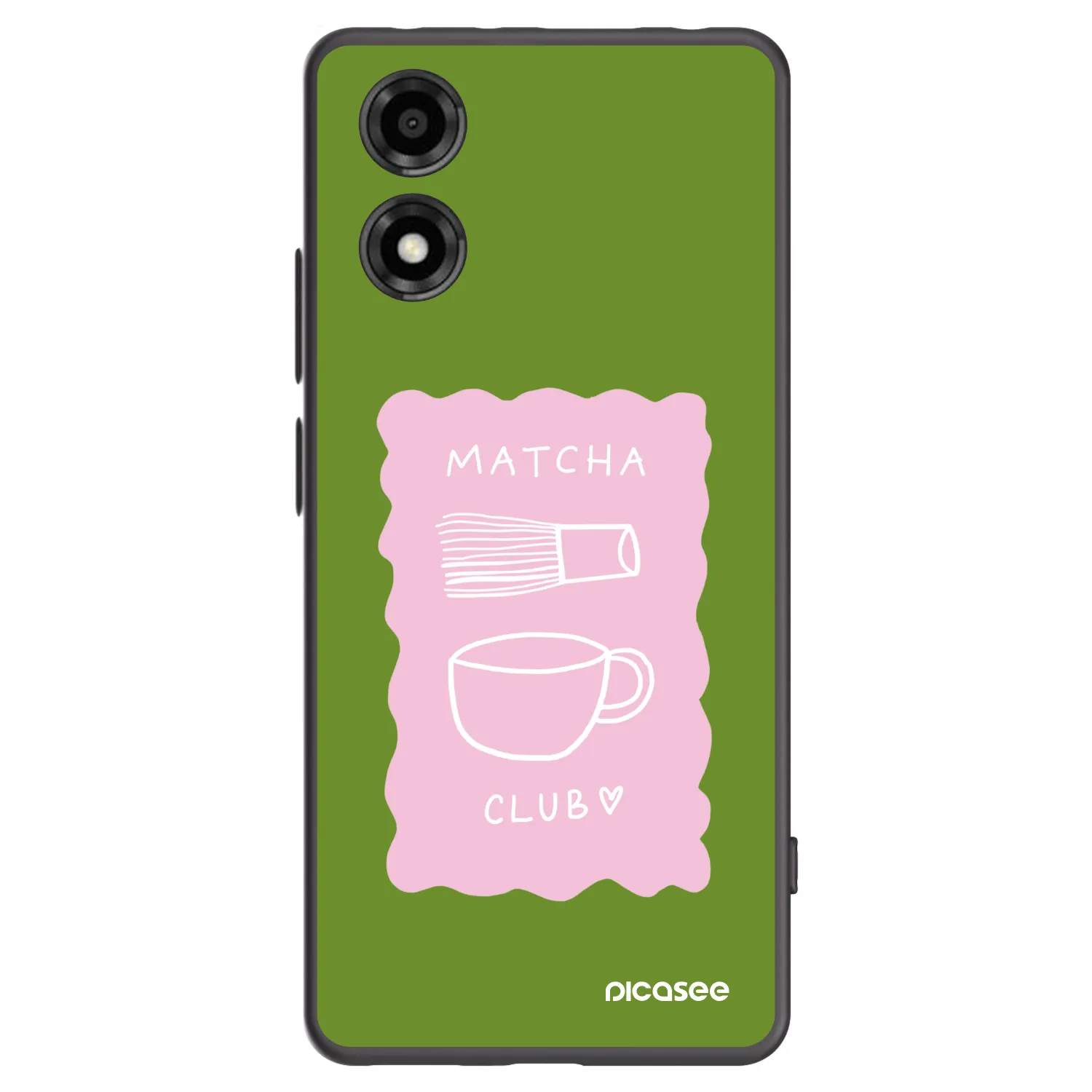 Picasee Μαύρη θήκη σιλικόνης για Motorola Moto E14 - Matcha club